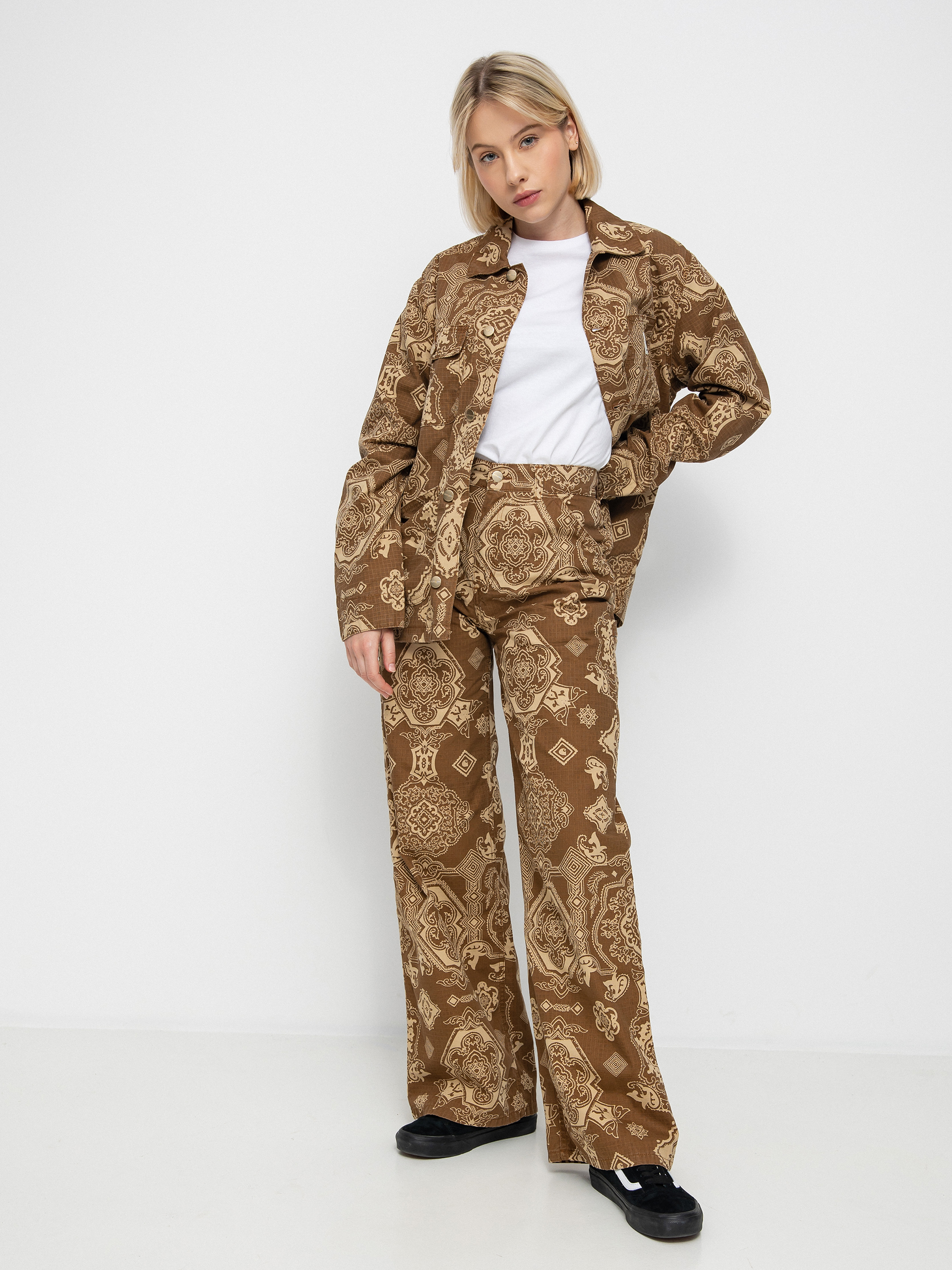 Carhartt WIP Irving Coat Jacke Wmn (verse print/hamilton brown)