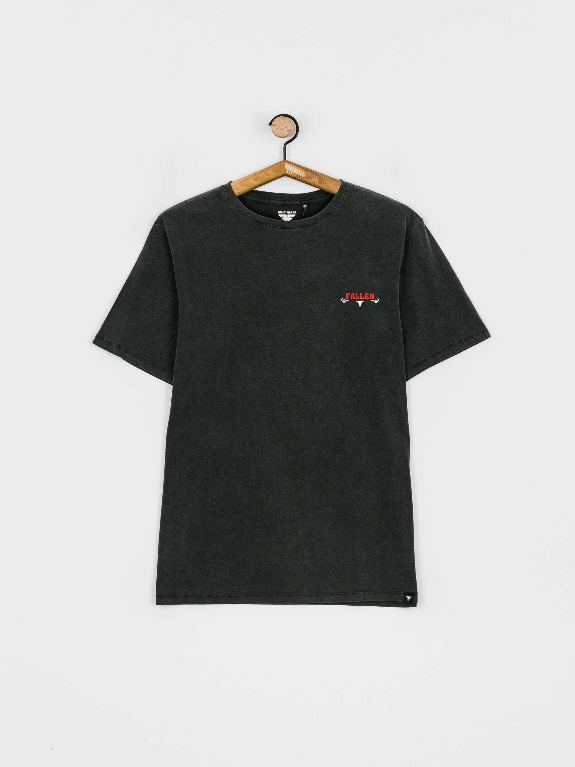 Fallen Revolver T-shirt (black enzymatic wash/white x billy marks)
