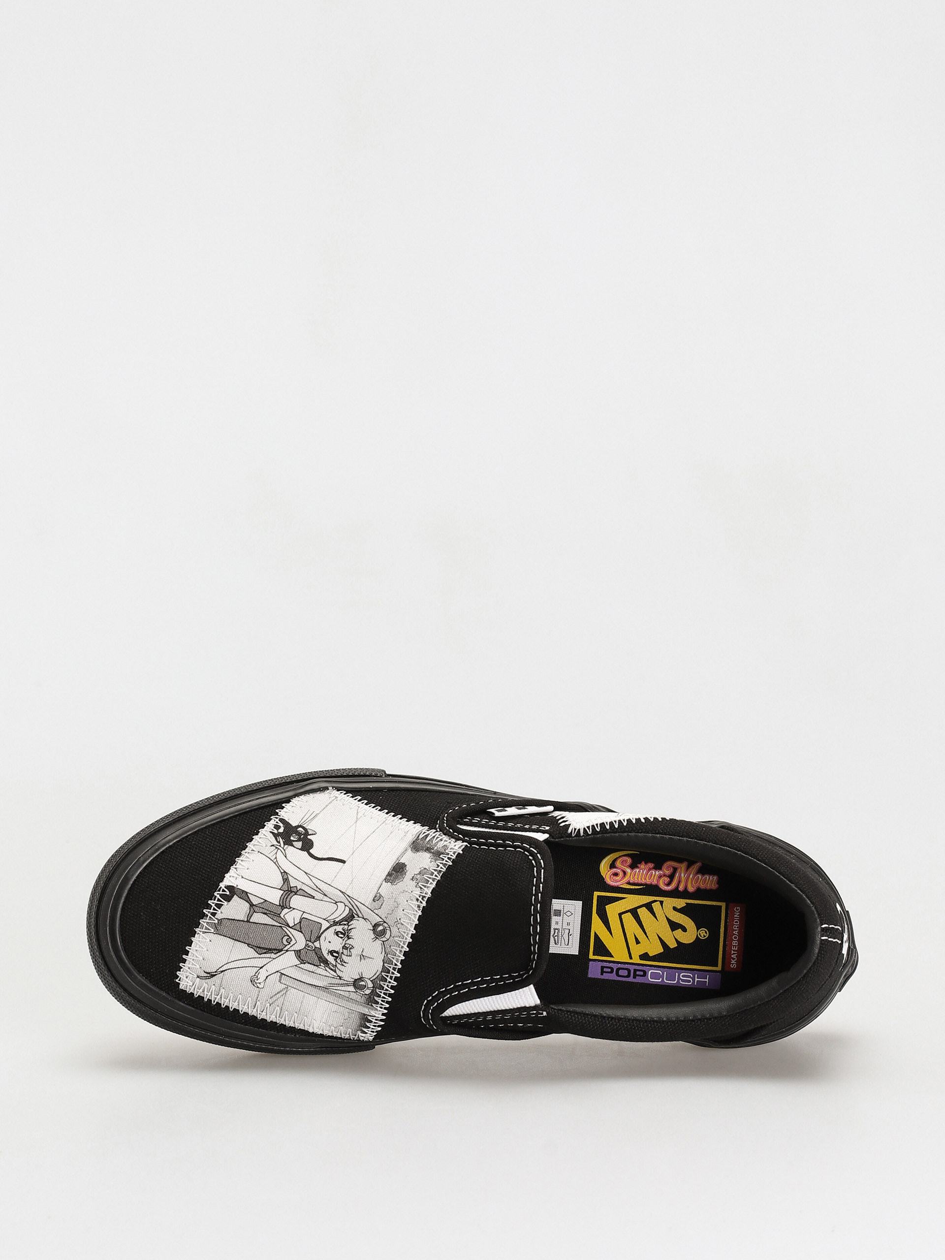 Vans X Sailor Moon Skate Slip On Shoes (pretty guardian sailor moon white/black)