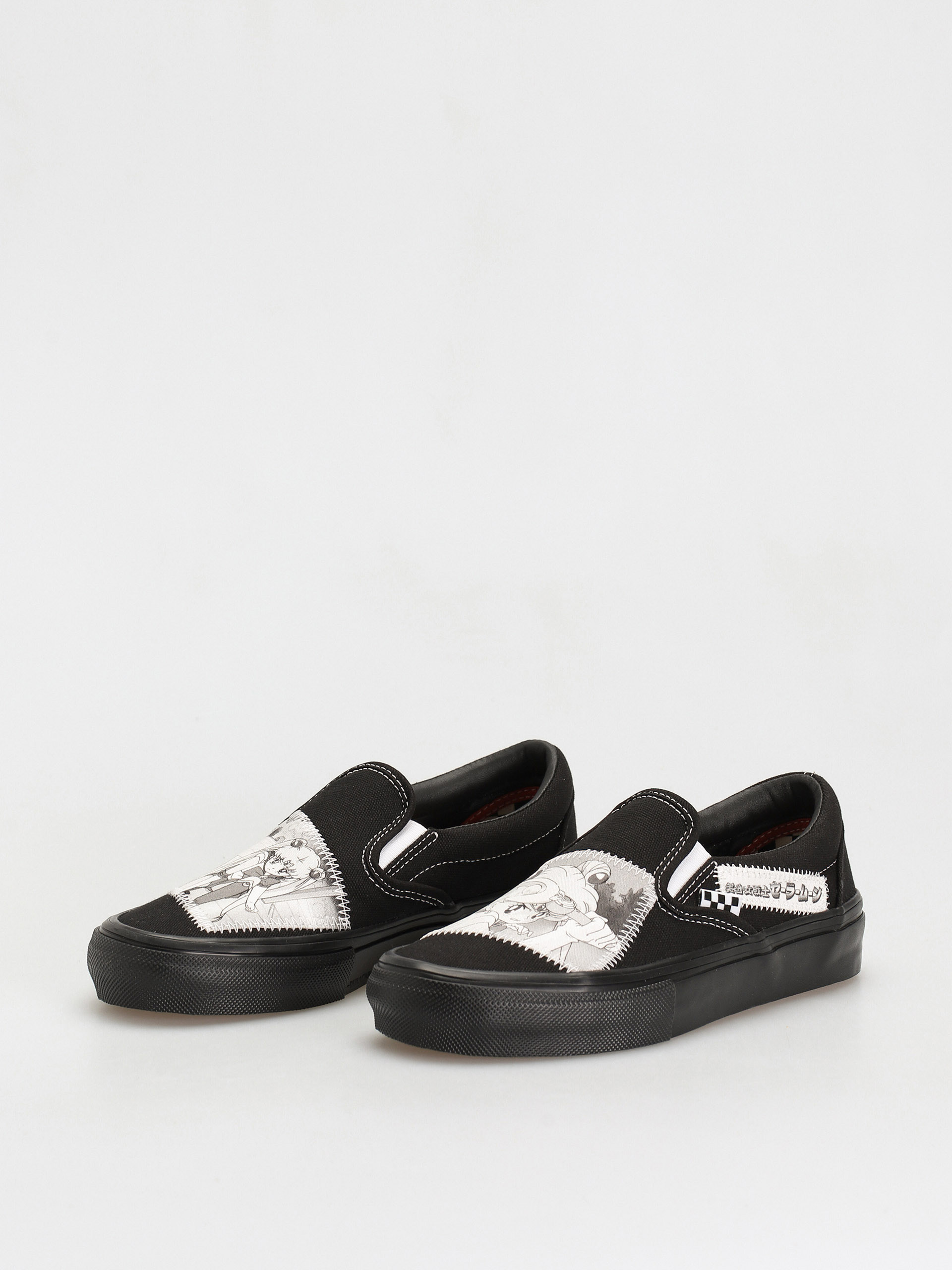 Vans X Sailor Moon Skate Slip On Shoes (pretty guardian sailor moon white/black)