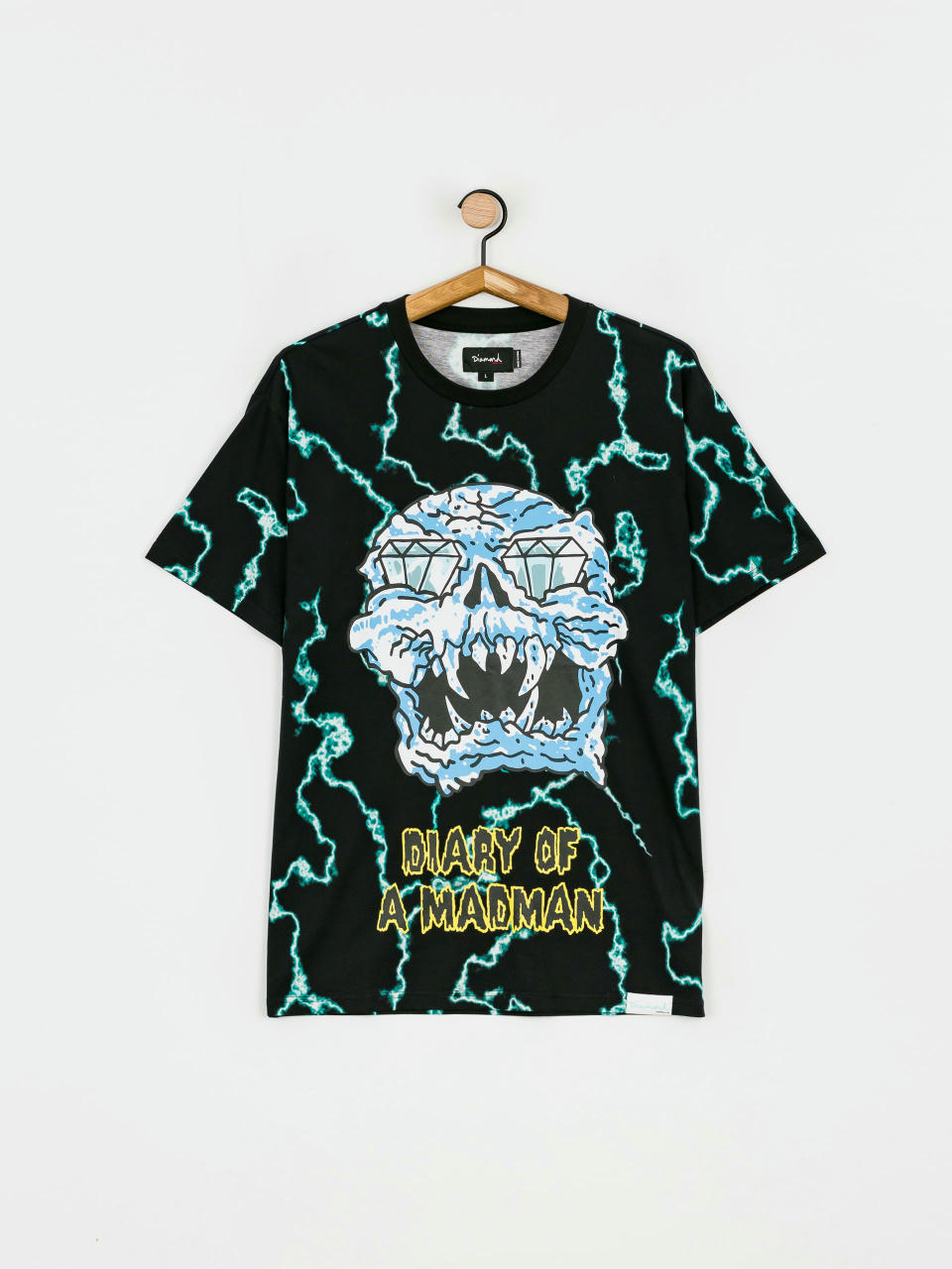 Diamond Supply Co. Mad Lightning Allover Print T-shirt (black)