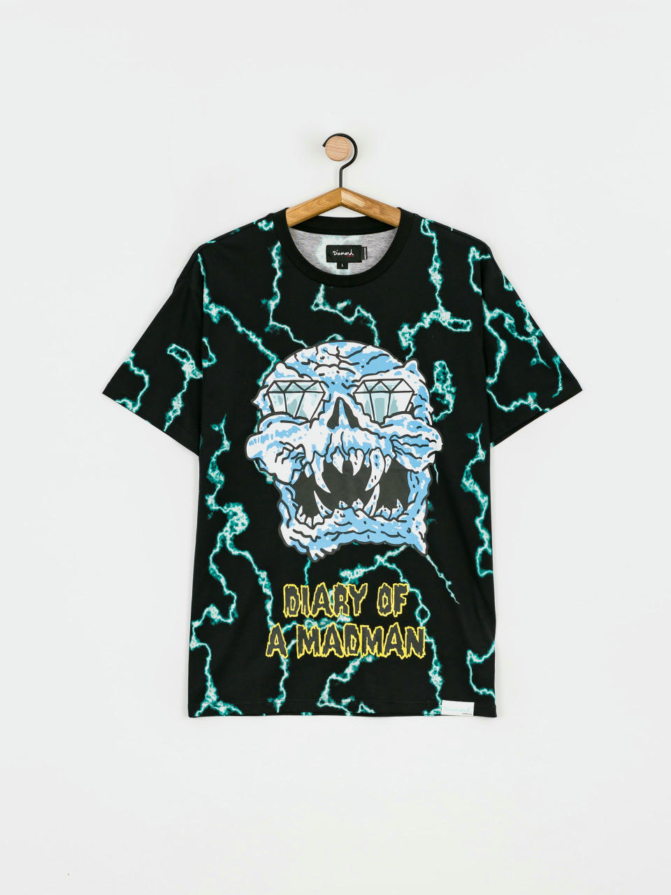 Diamond Supply Co. Mad Lightning Allover Print T-Shirt (black)