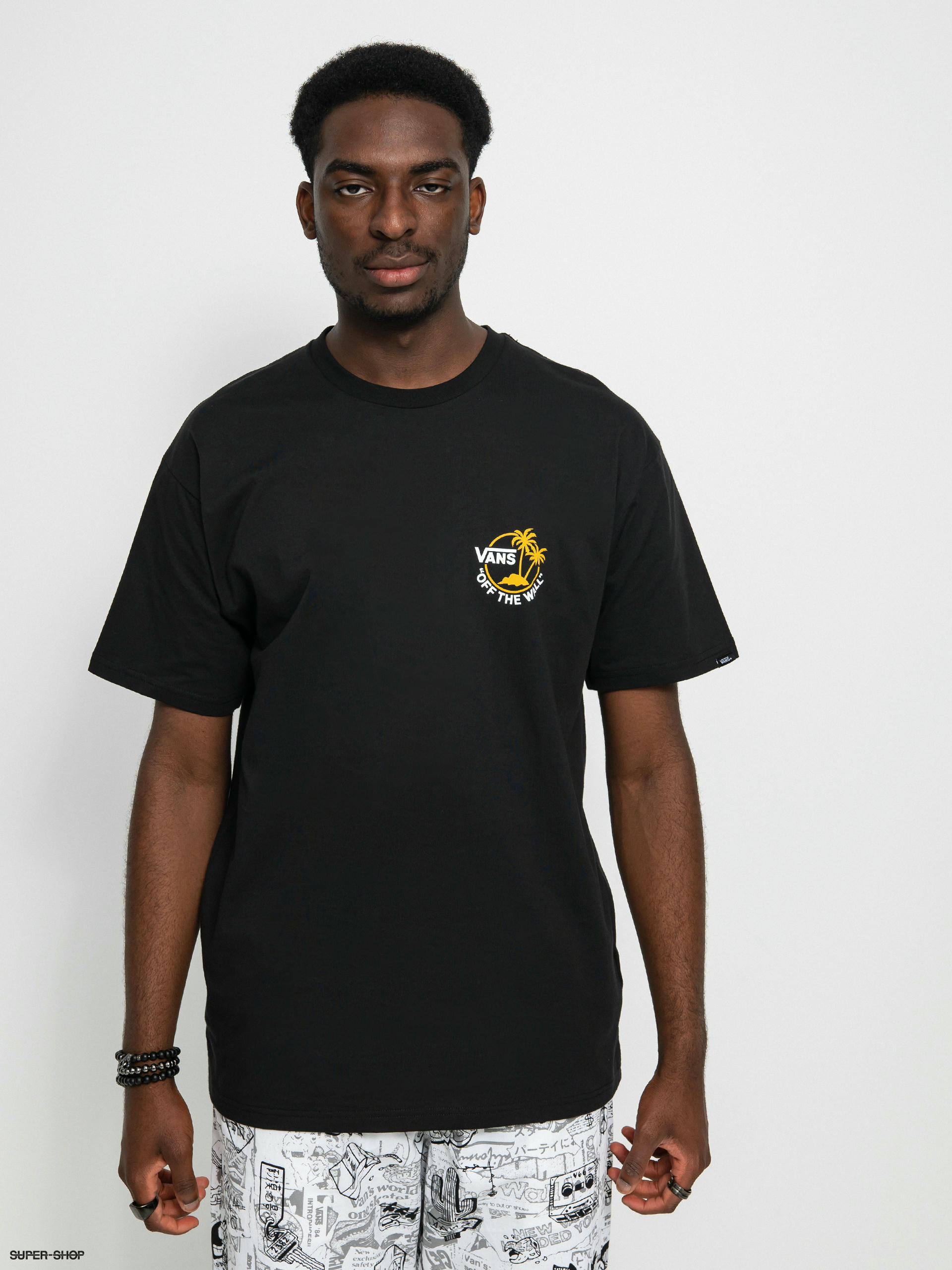 Black and yellow shop vans shirt