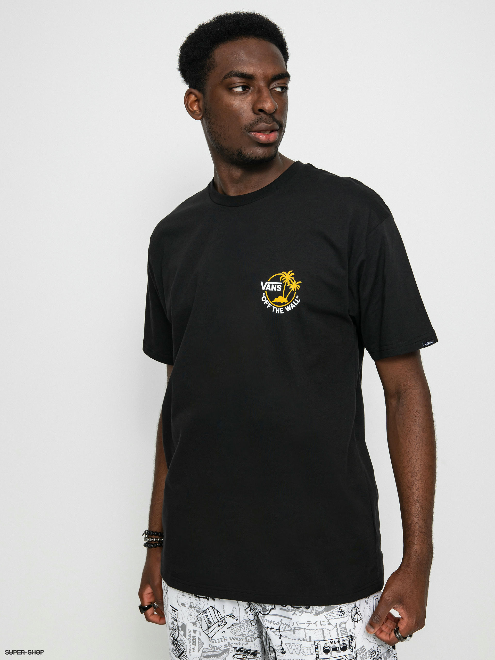 Vans black and yellow hot sale shirt