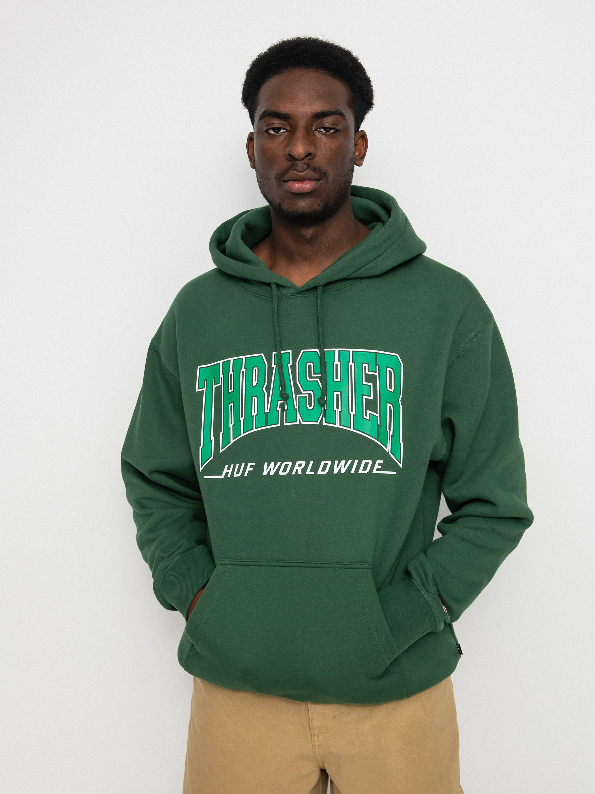 HUF X Thrasher Bayview HD Hoodie (forest green)