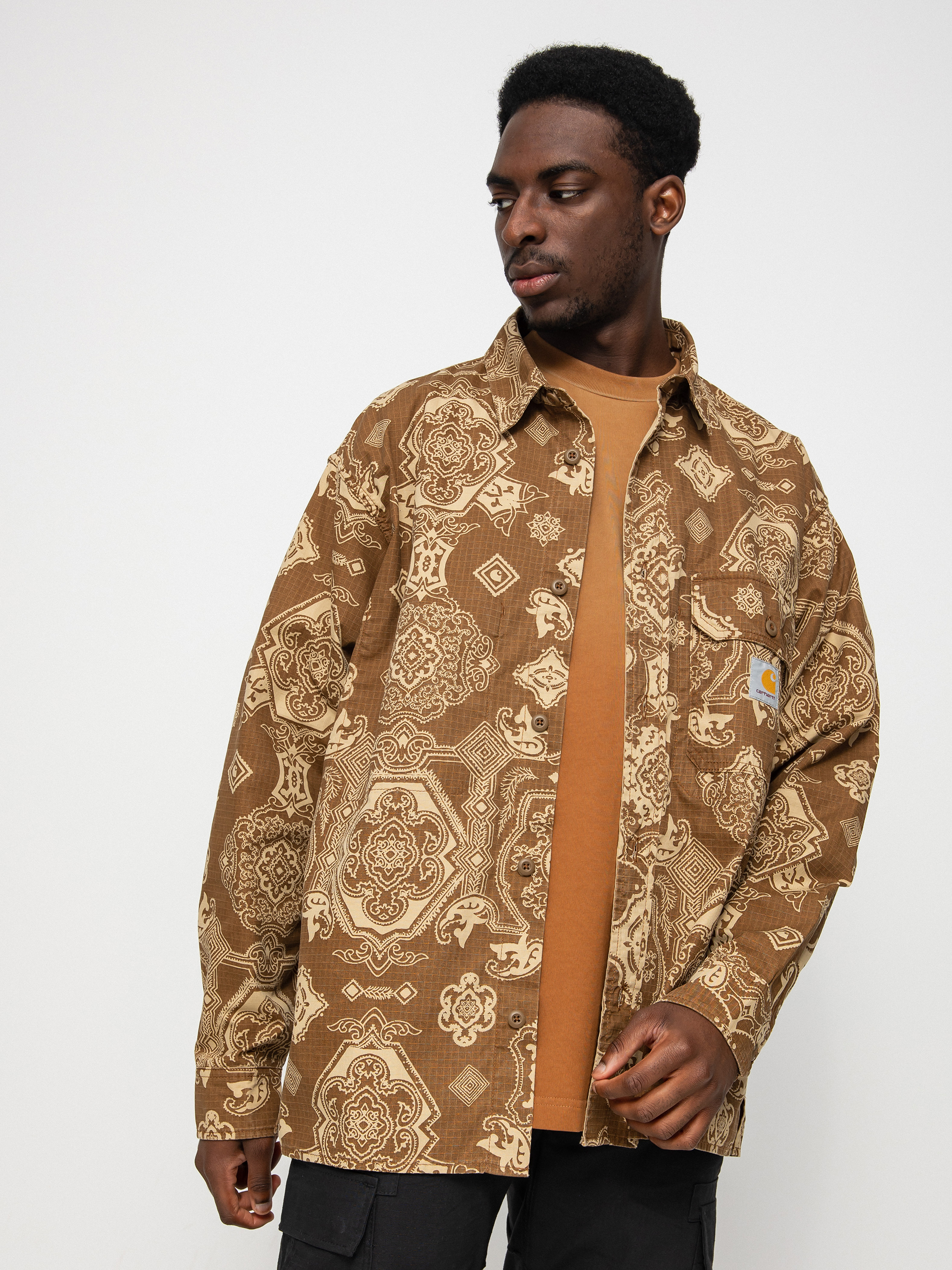 Carhartt WIP Verse Shirt - brown (verse print/hamilton brown)
