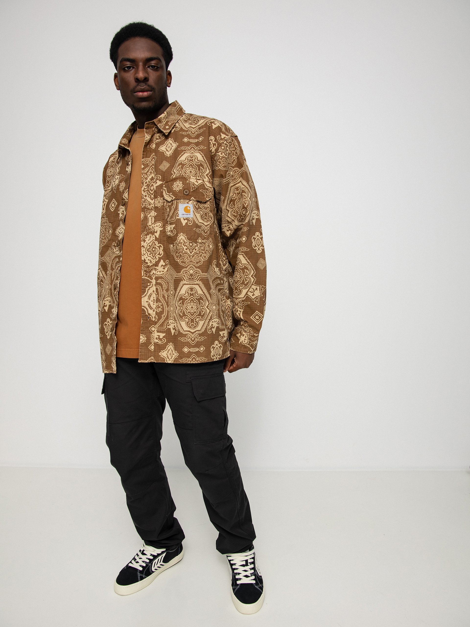 Carhartt WIP Verse Shirt - brown (verse print/hamilton brown)