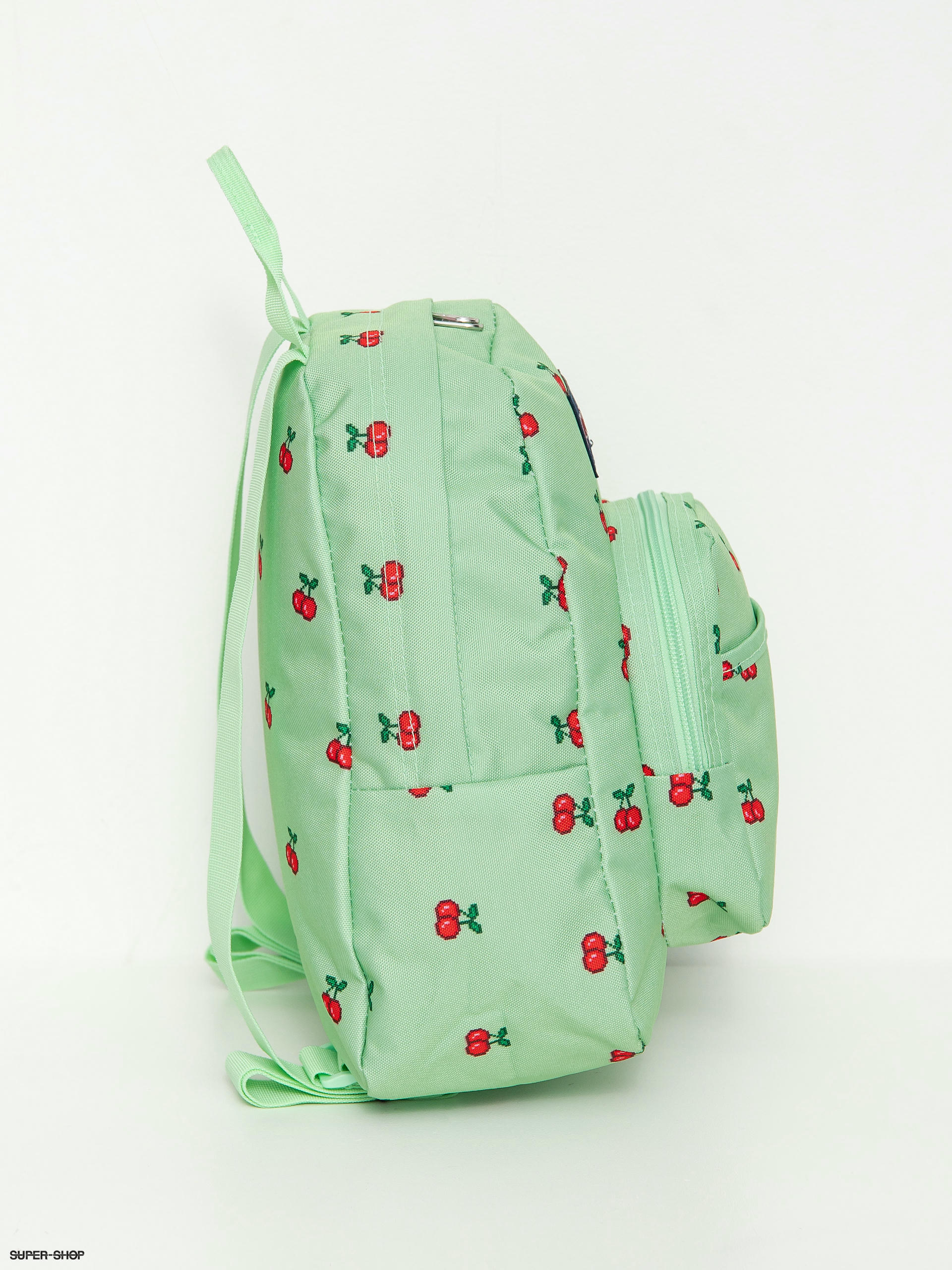 JanSport Half Pint Backpack green 8 bit cherries