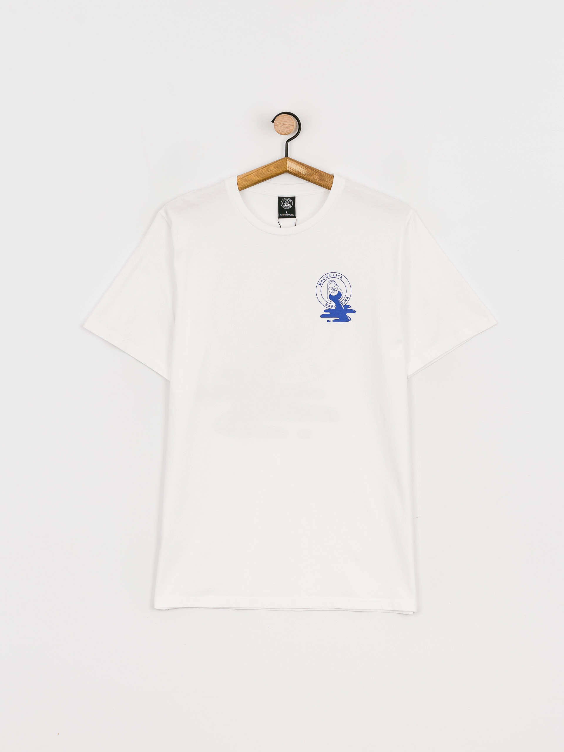 Macba Life Spit Logo T-shirt (white/blue)