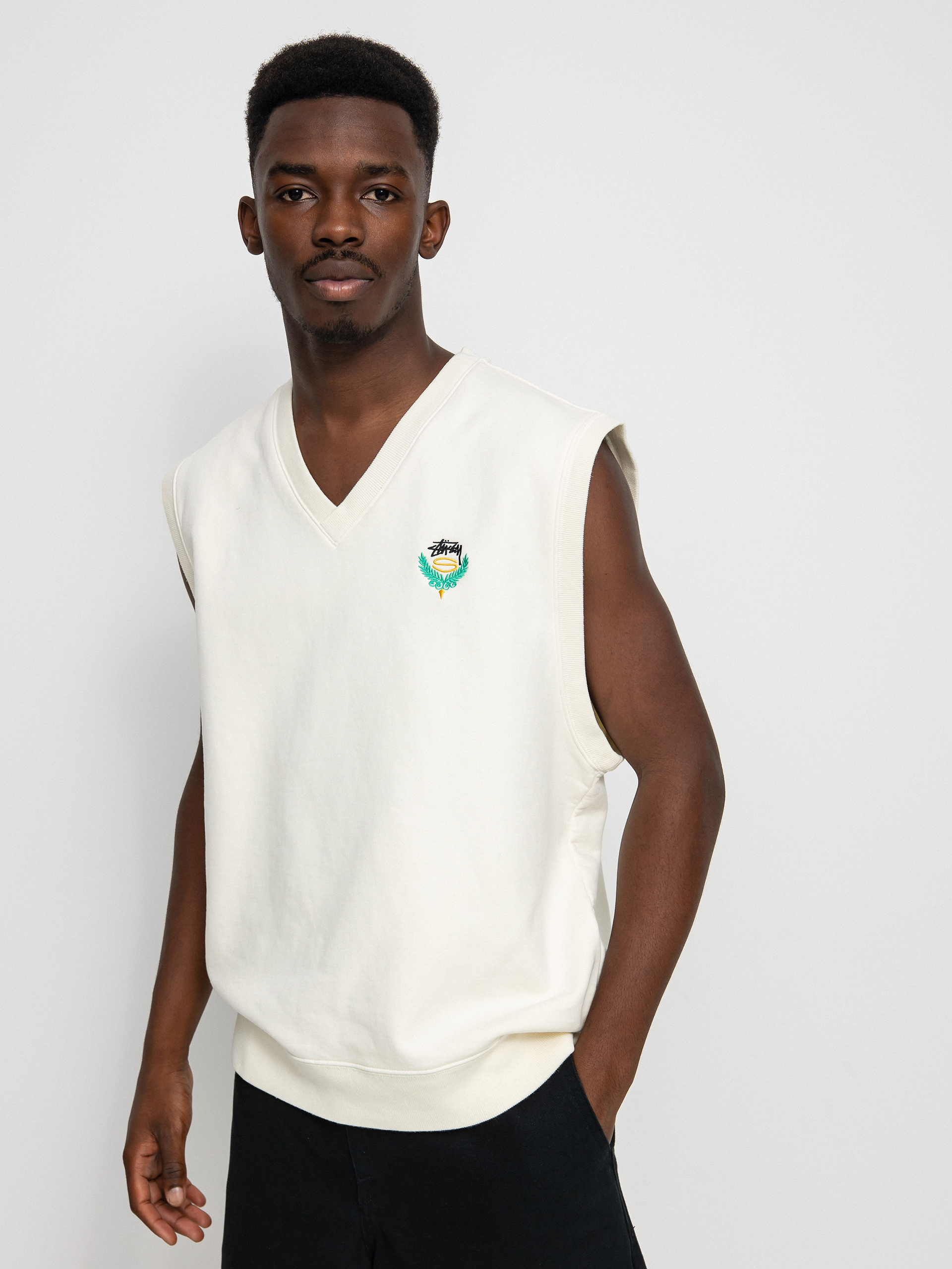 Stussy Fleece Vest (bone)