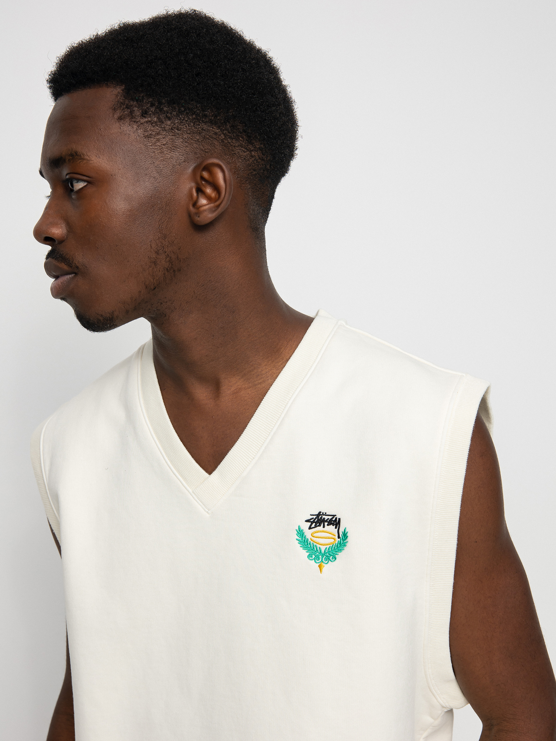 Stussy Fleece Vest (bone)