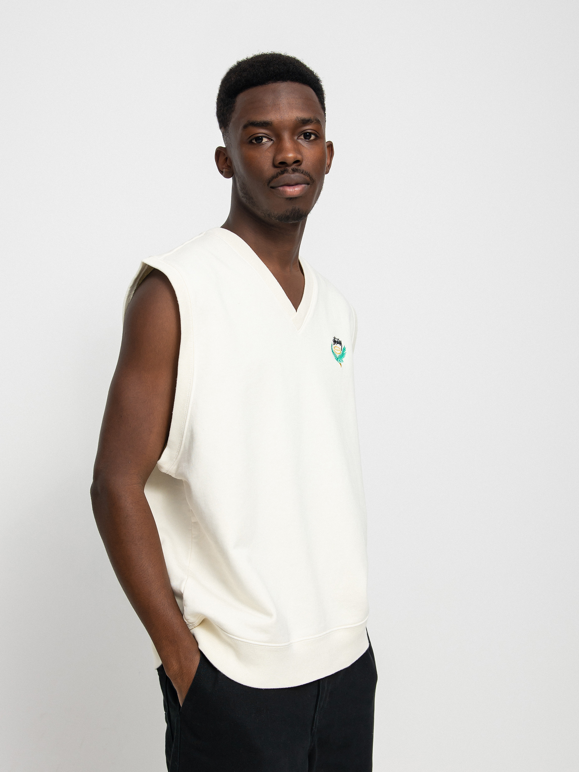 Stussy Fleece Vest (bone)