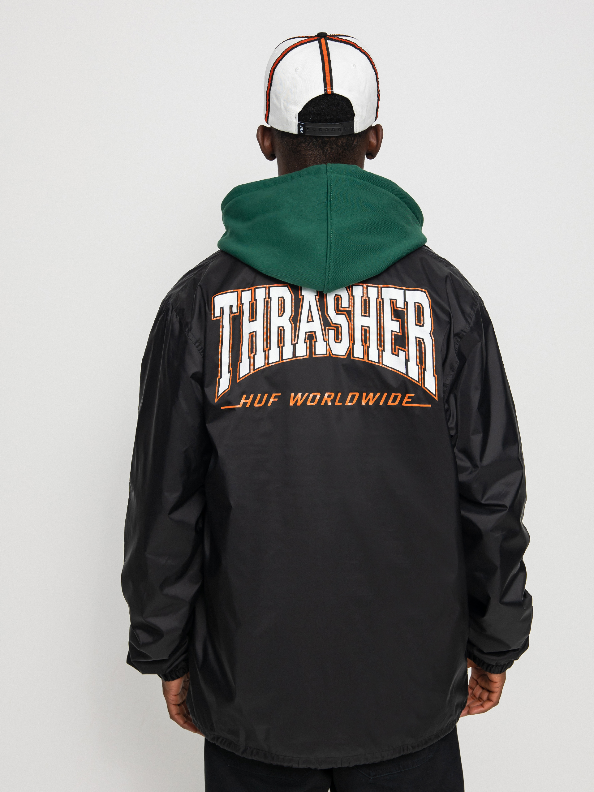 Thrasher hooded hot sale coach jacket