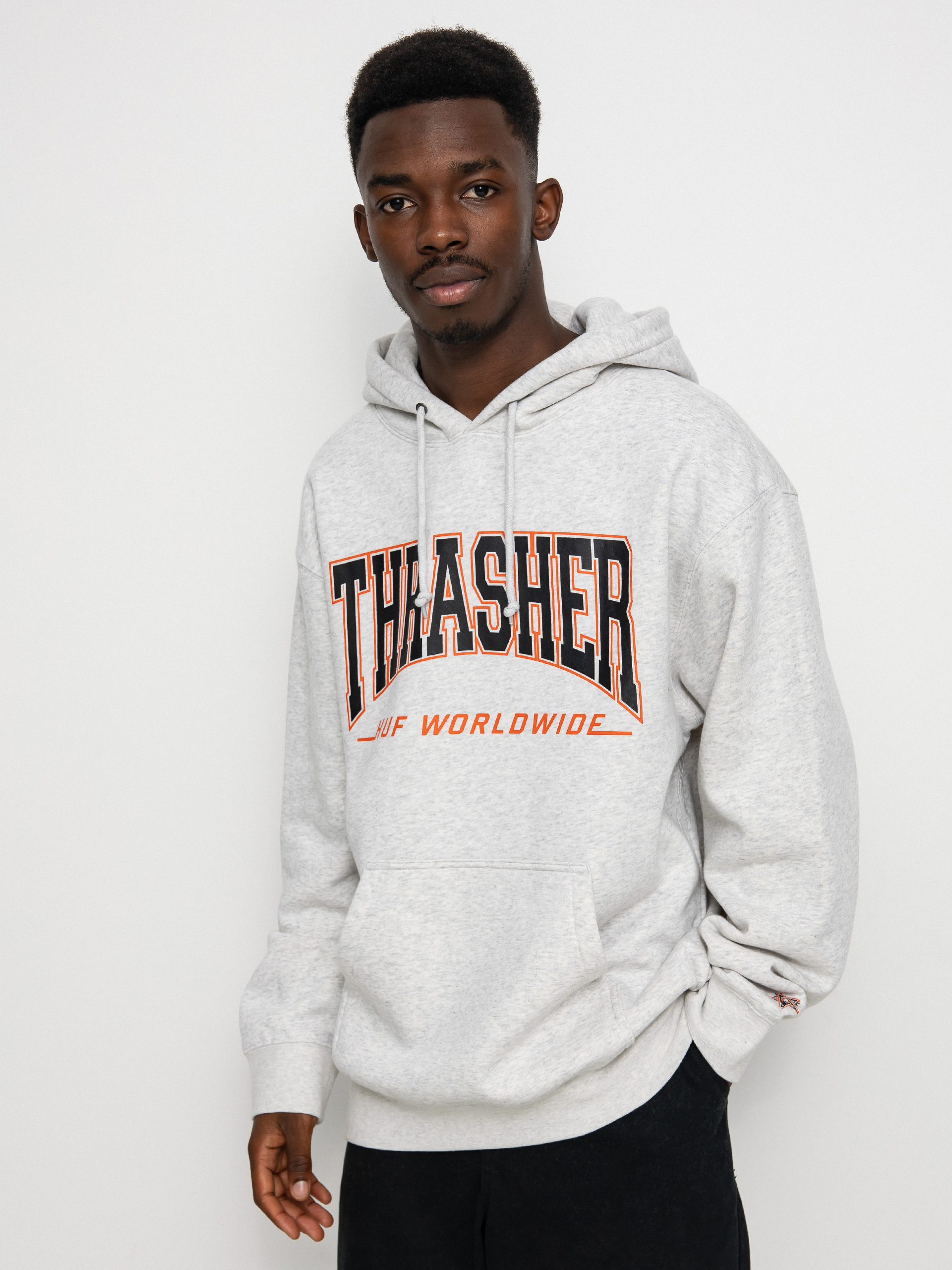 HUF X Thrasher Bayview HD Hoodie (athletic heather)