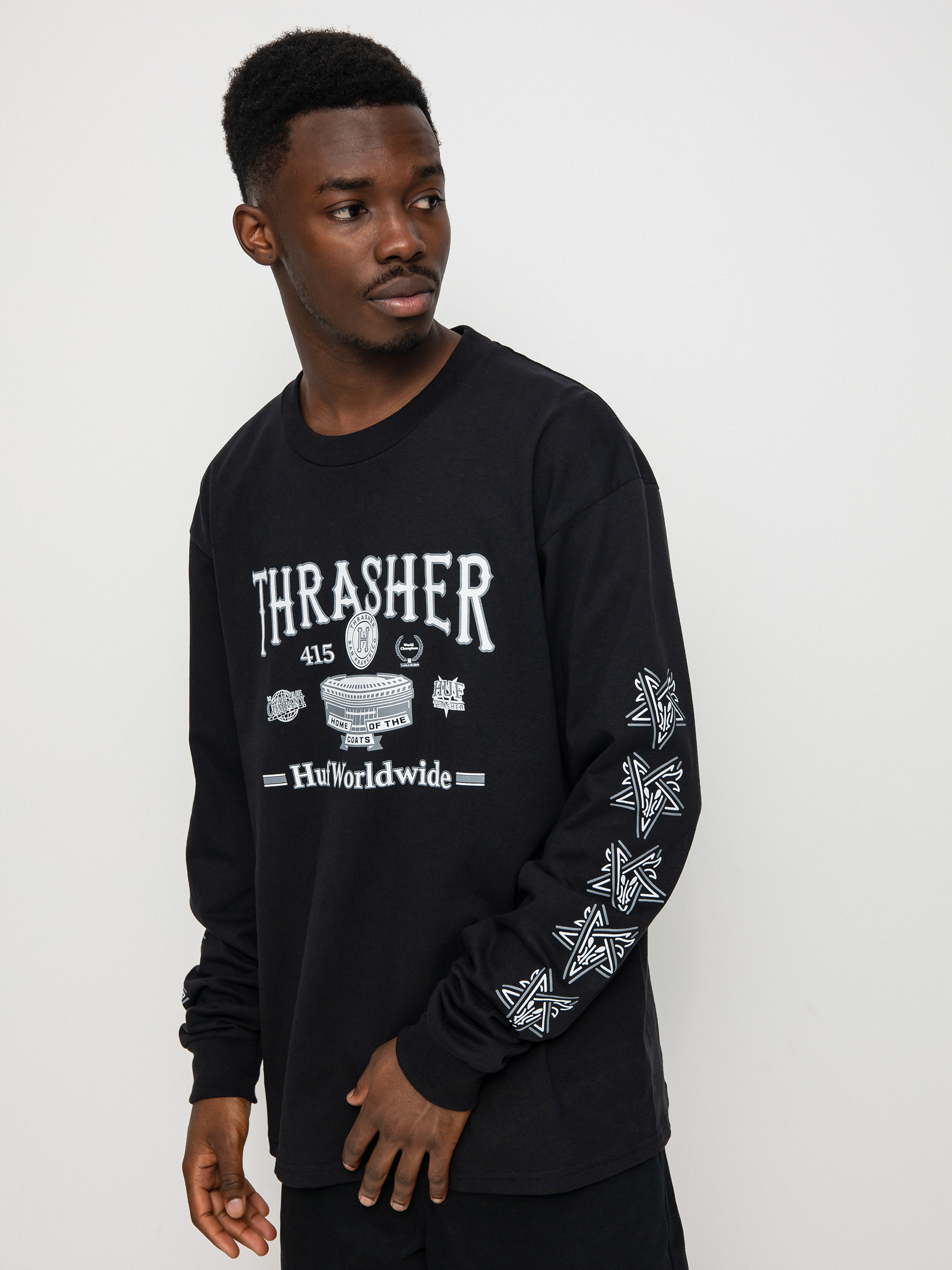 HUF X Thrasher Monteray Longsleeve - black (black)