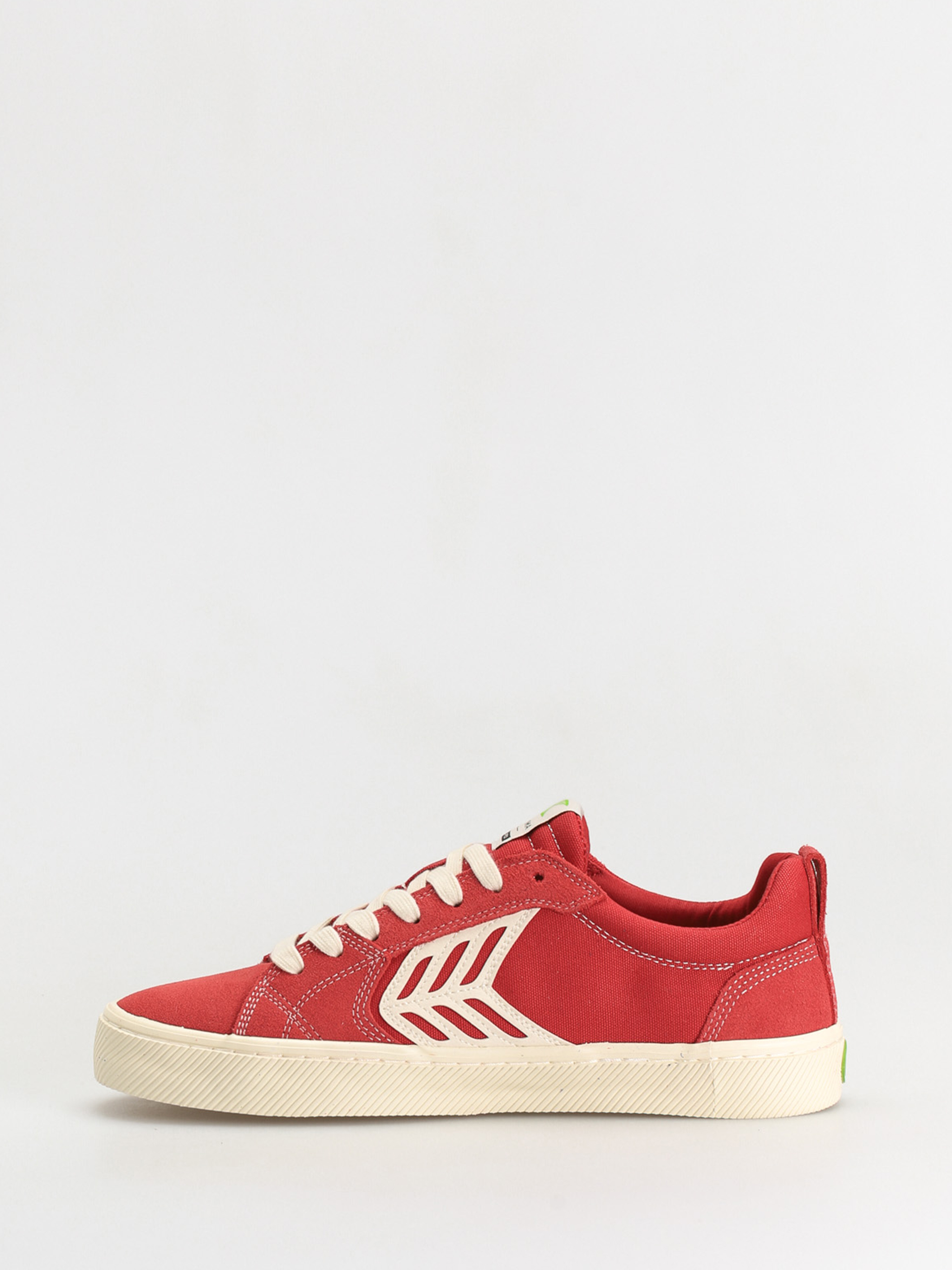 Cariuma Catiba Pro Shoes (samba red suede and canvas contrast thread ivory logo)