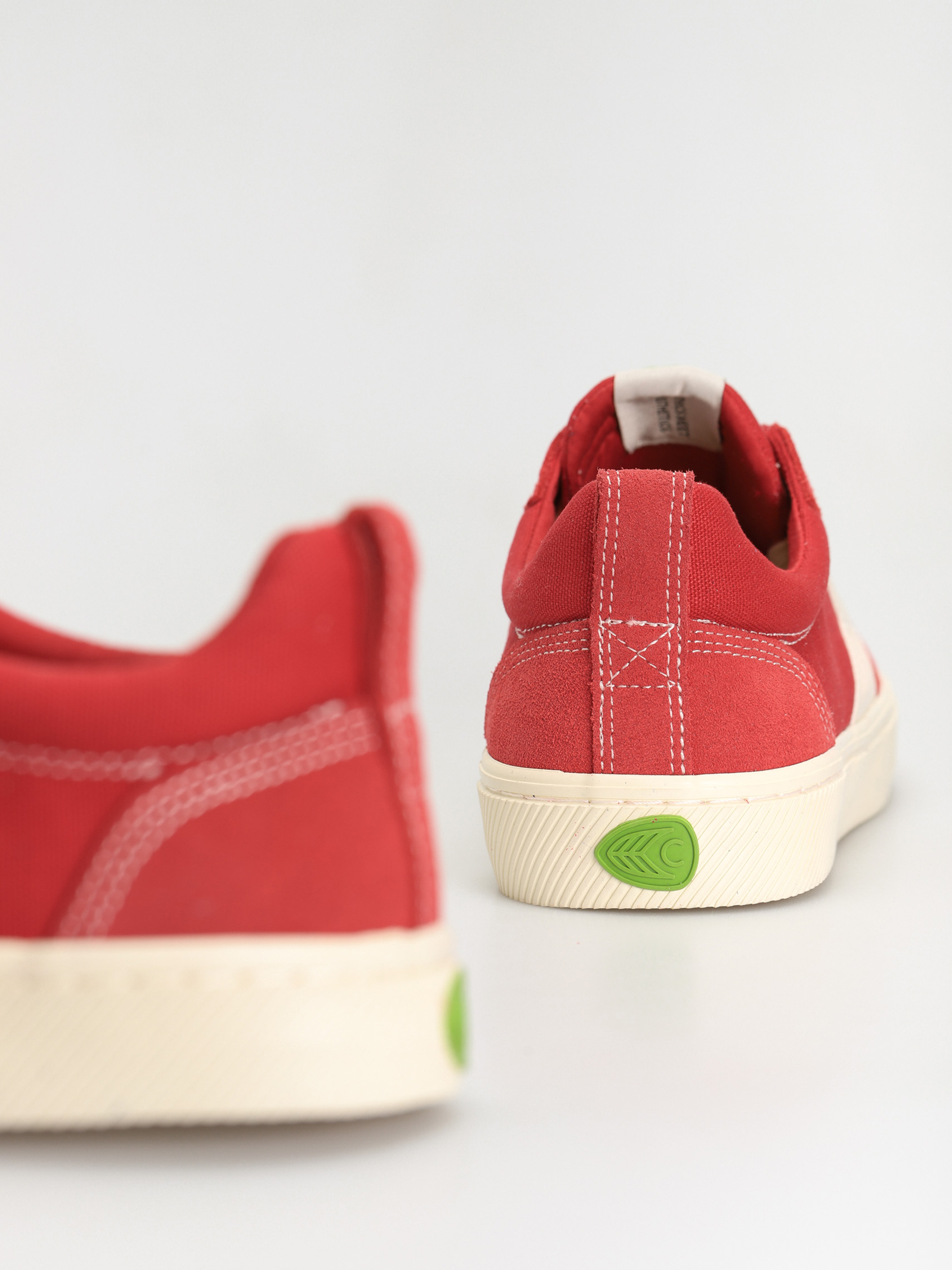 Cariuma Catiba Pro Shoes (samba red suede and canvas contrast thread ivory logo)