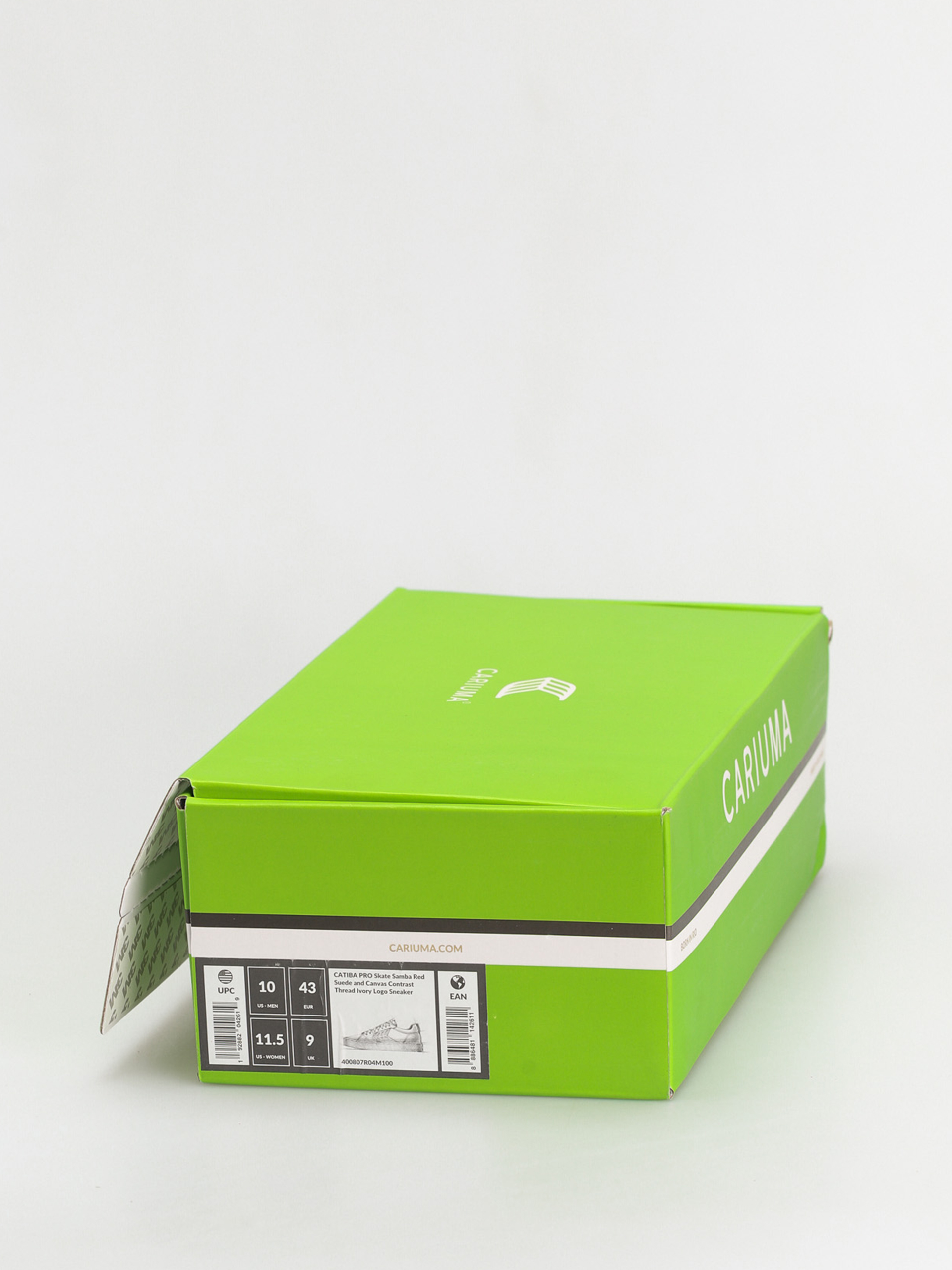 Cariuma Catiba Pro Shoes (samba red suede and canvas contrast thread ivory logo)