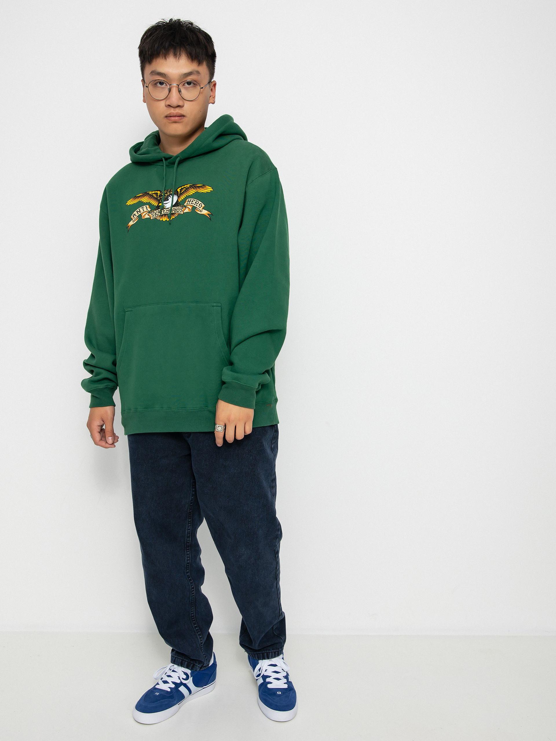 Antihero Eagle HD Hoodie (dark green/brown)