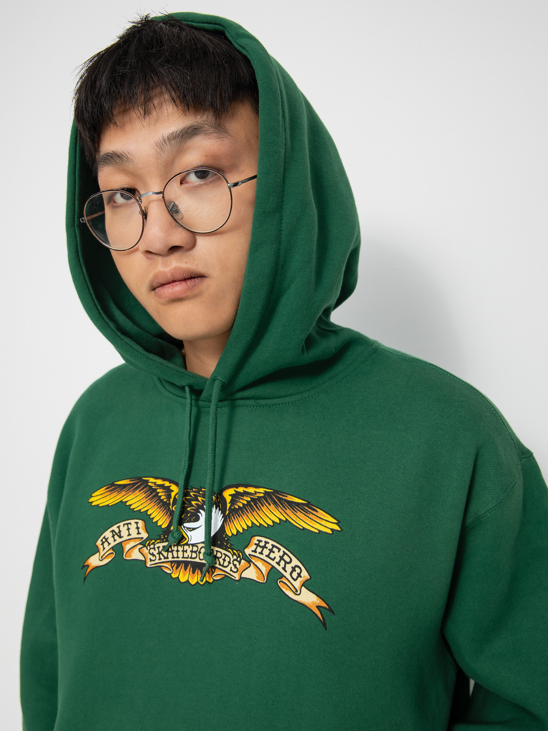 Antihero Eagle HD Hoodie (dark green/brown)
