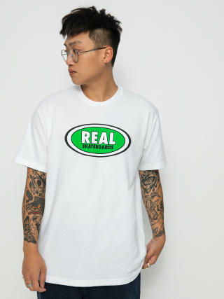 Real Oval T-shirt (white/green)