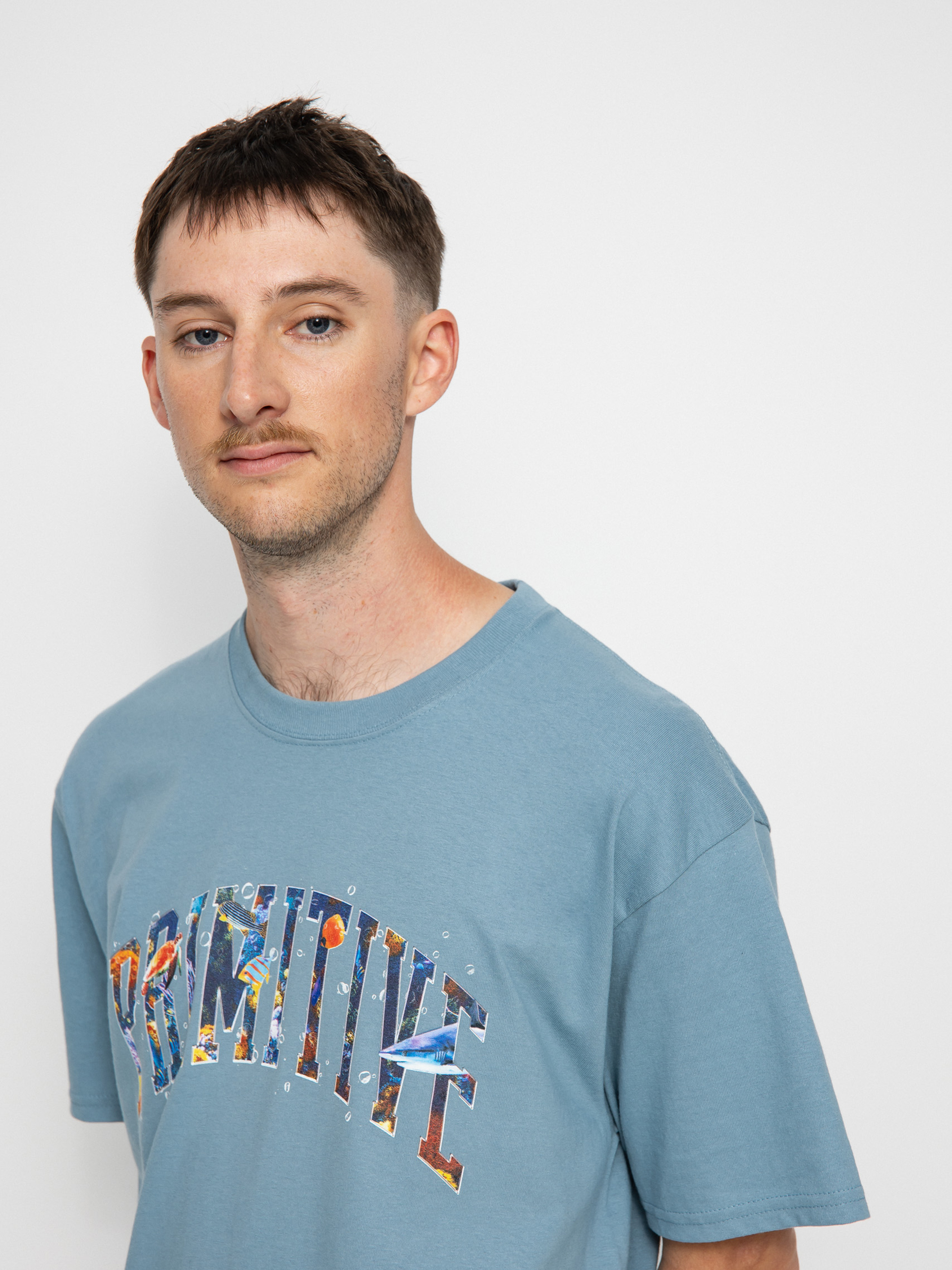 Primitive Collegiate Aquatic T-shirt (slate)