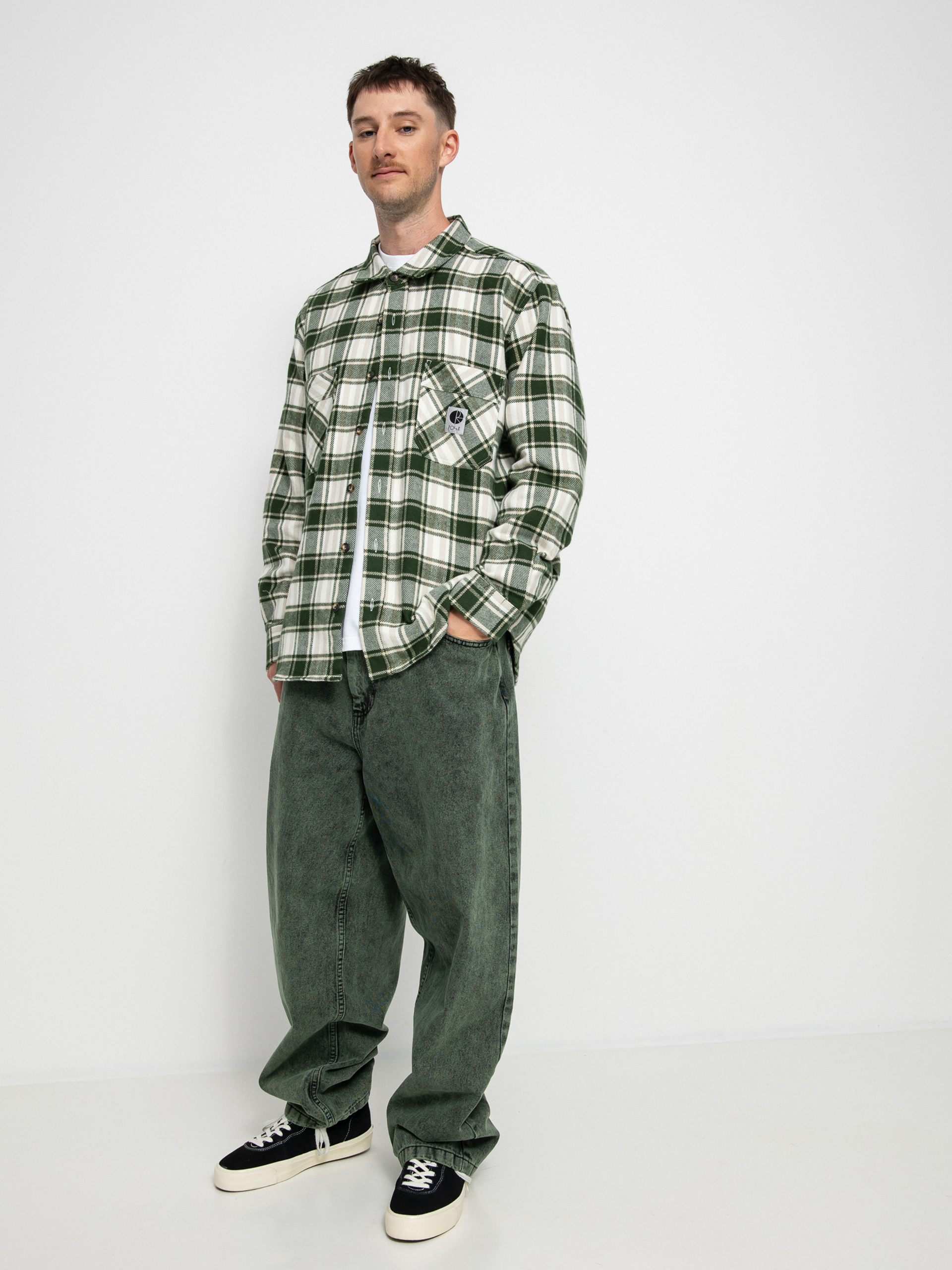Polar Skate Flannel Shirt (dark olive)