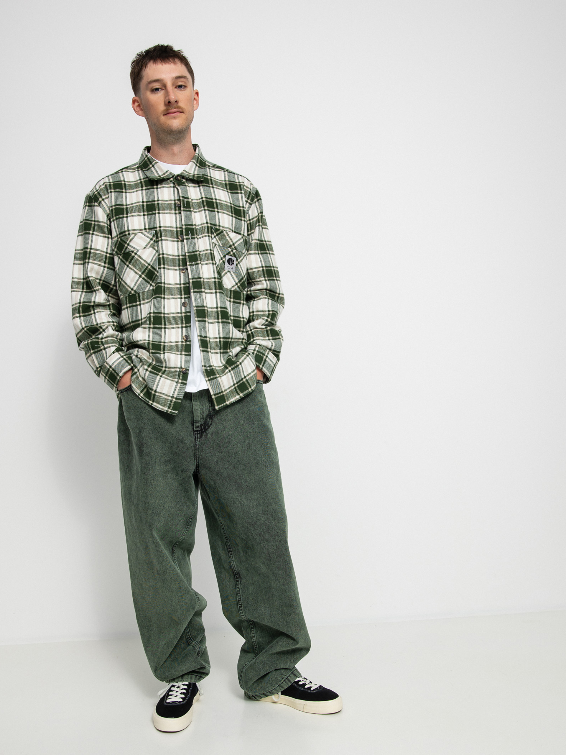 Polar Skate Flannel Shirt (dark olive)