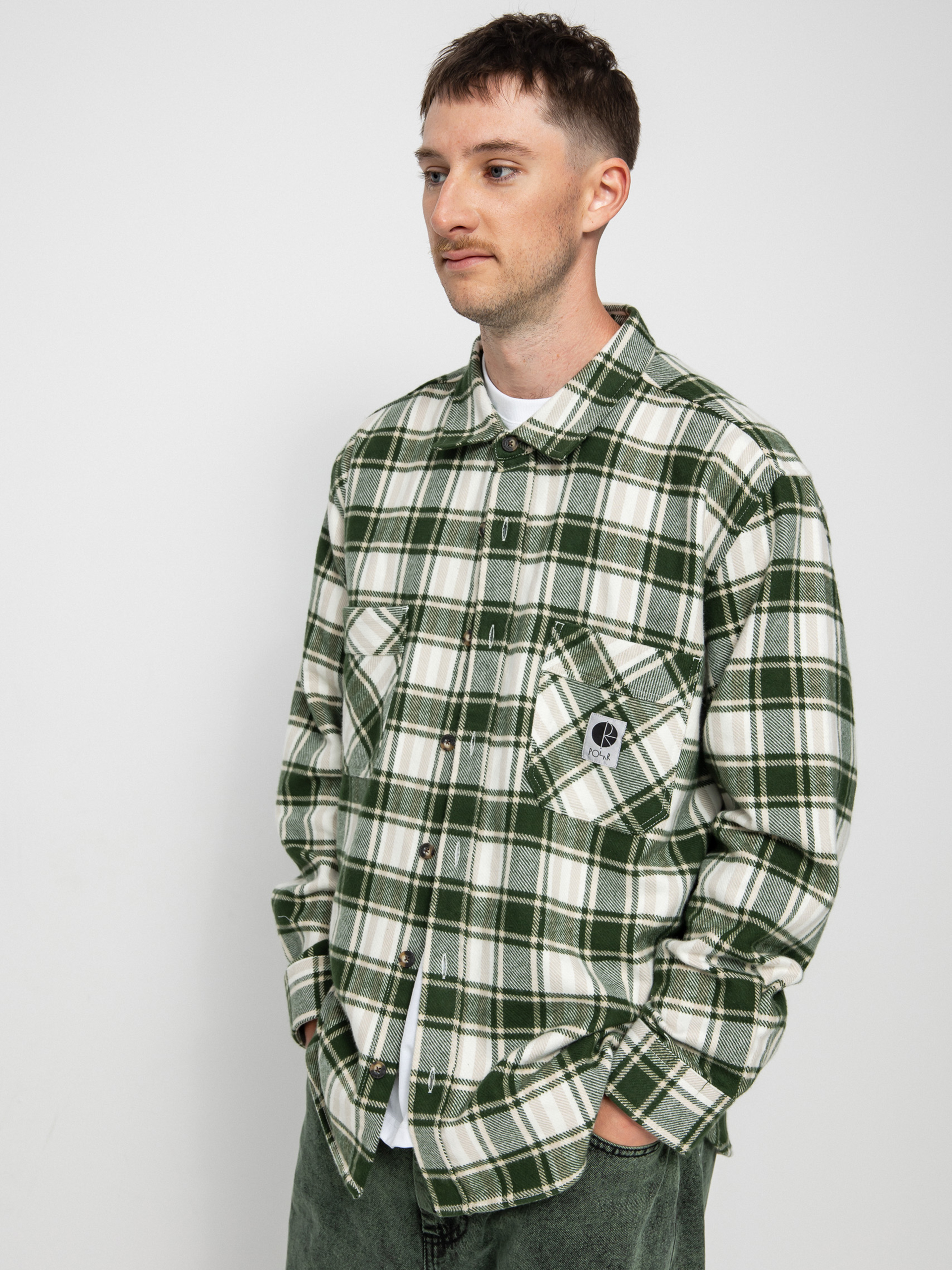 Polar Skate Flannel Shirt (dark olive)