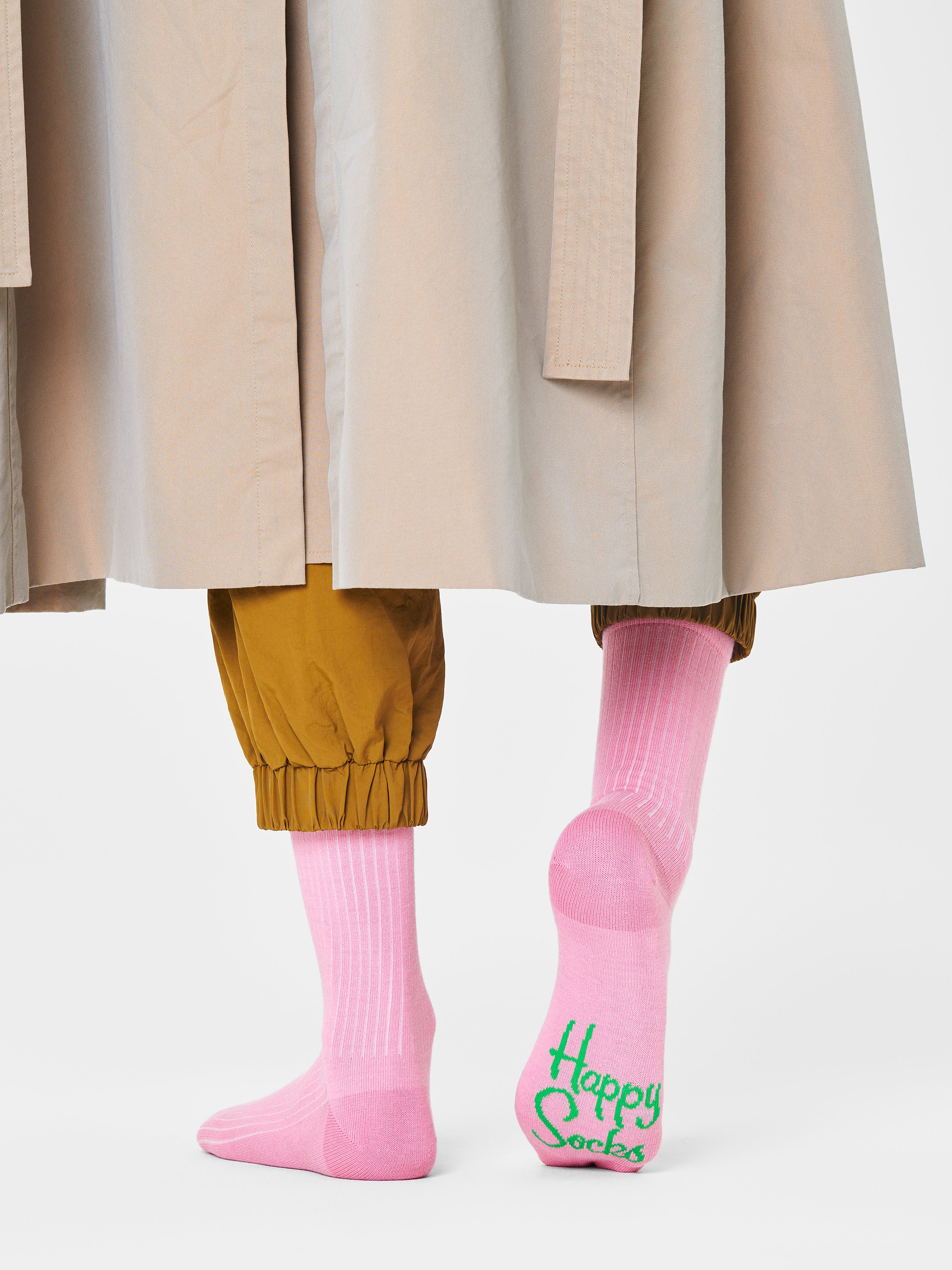 Happy Socks Solid Rib Socks (pink)