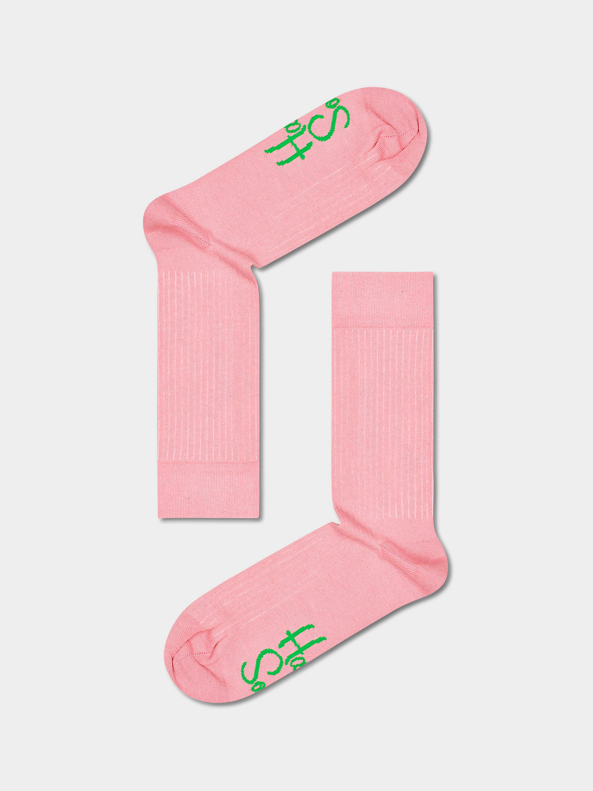 Happy Socks Solid Rib Socks (pink)