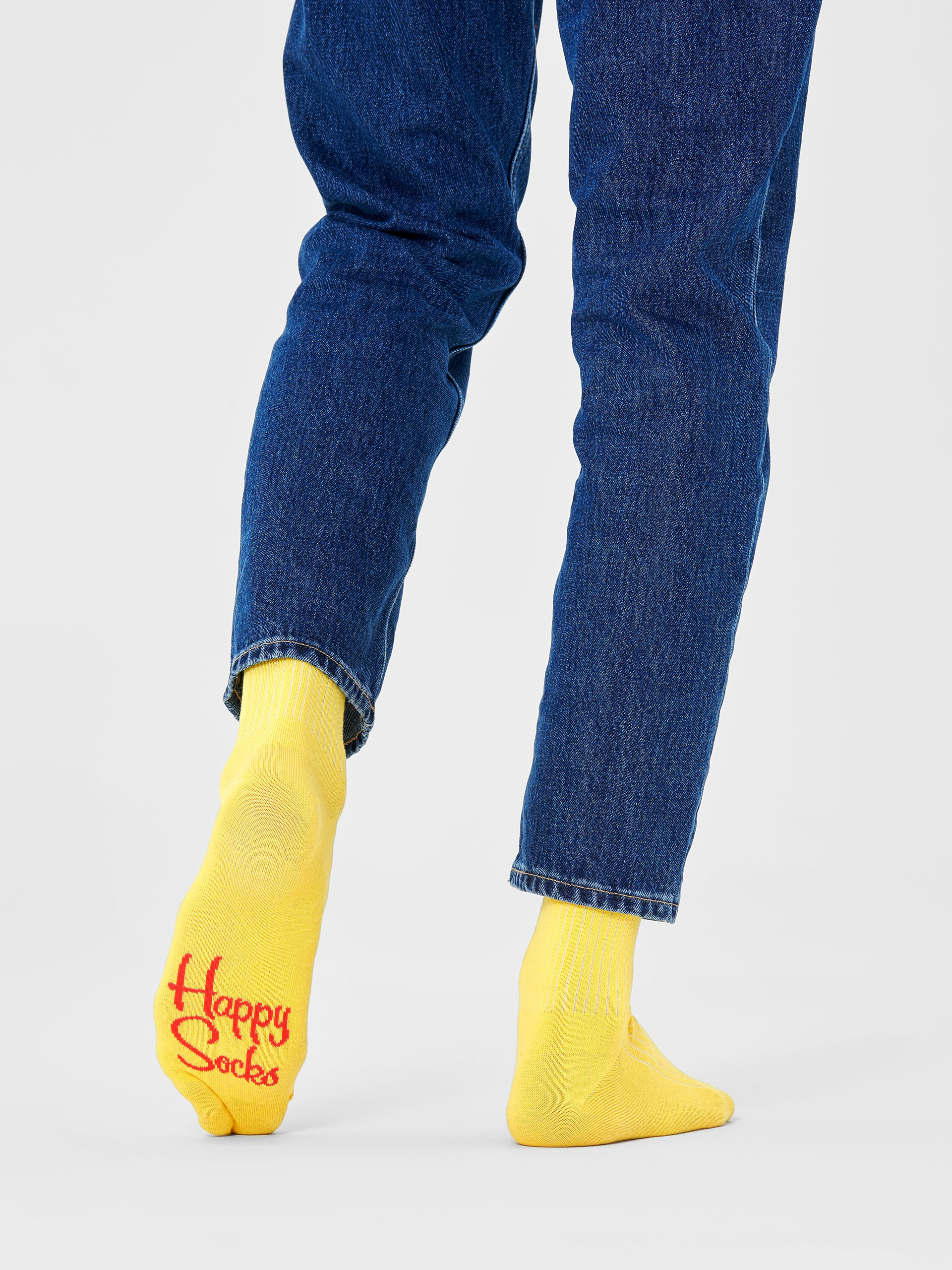 Happy Socks Solid Rib Socks (yellow)