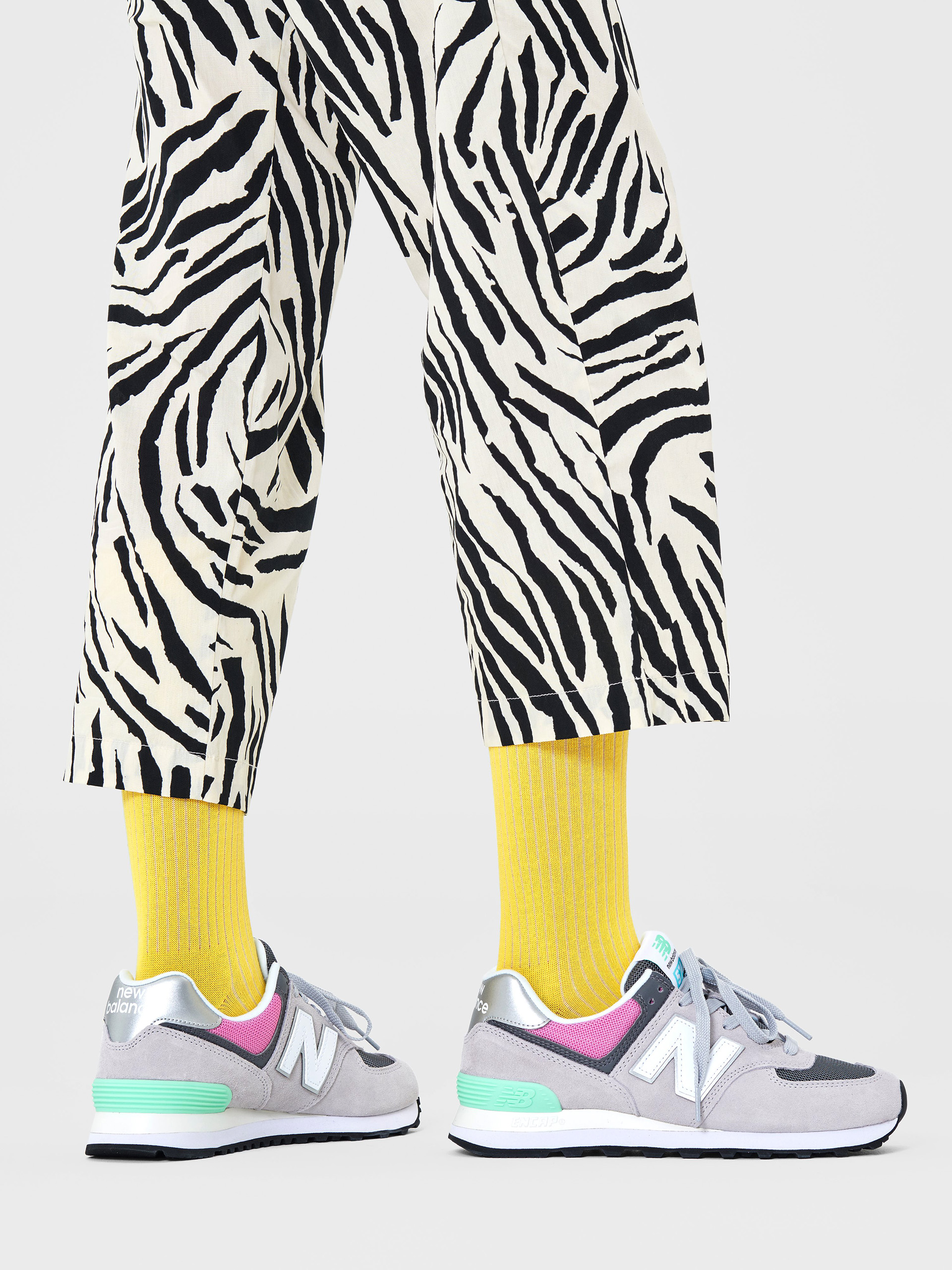 Happy Socks Solid Rib Socks (yellow)