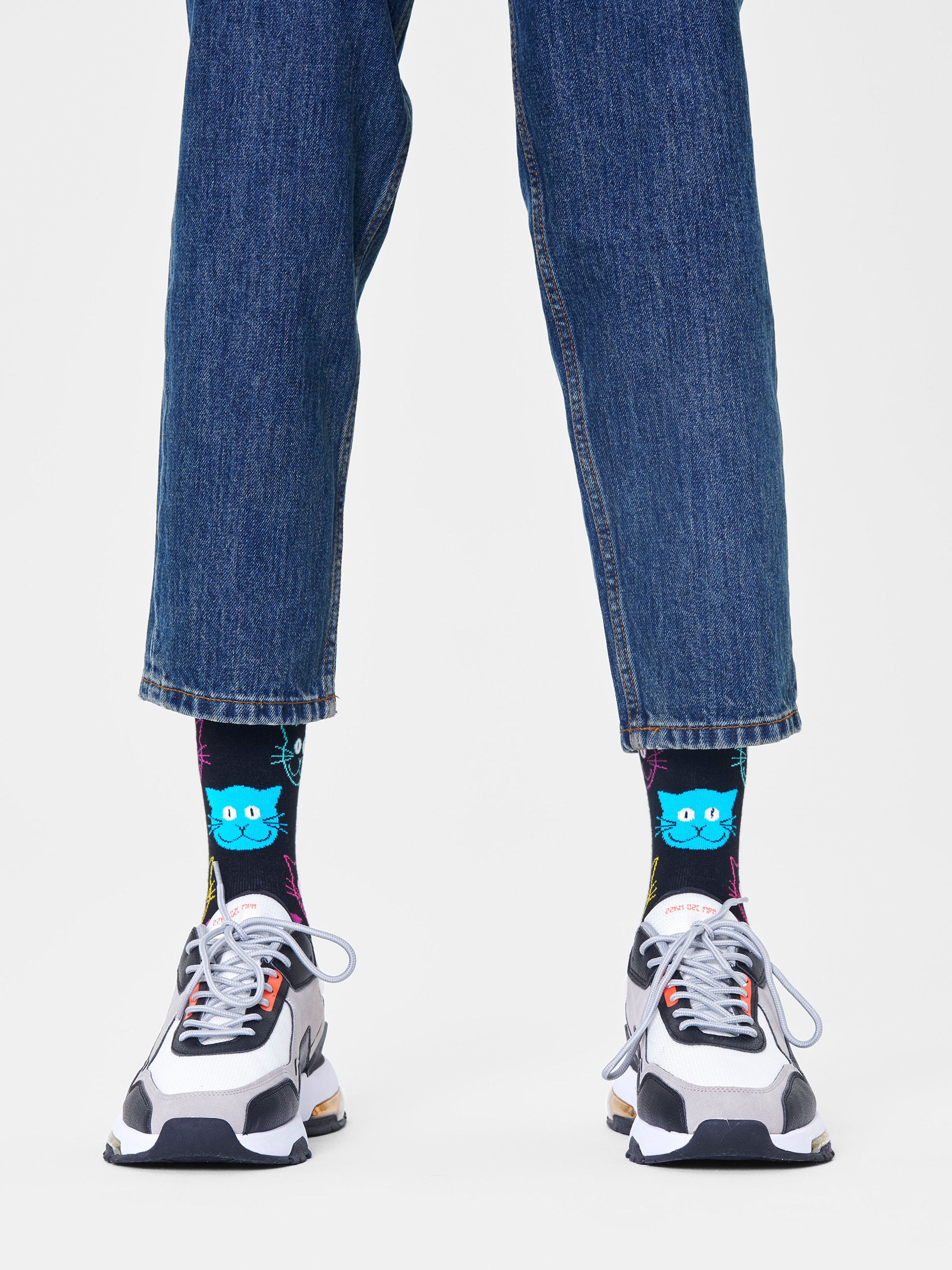 Happy Socks Cat Socks (black)