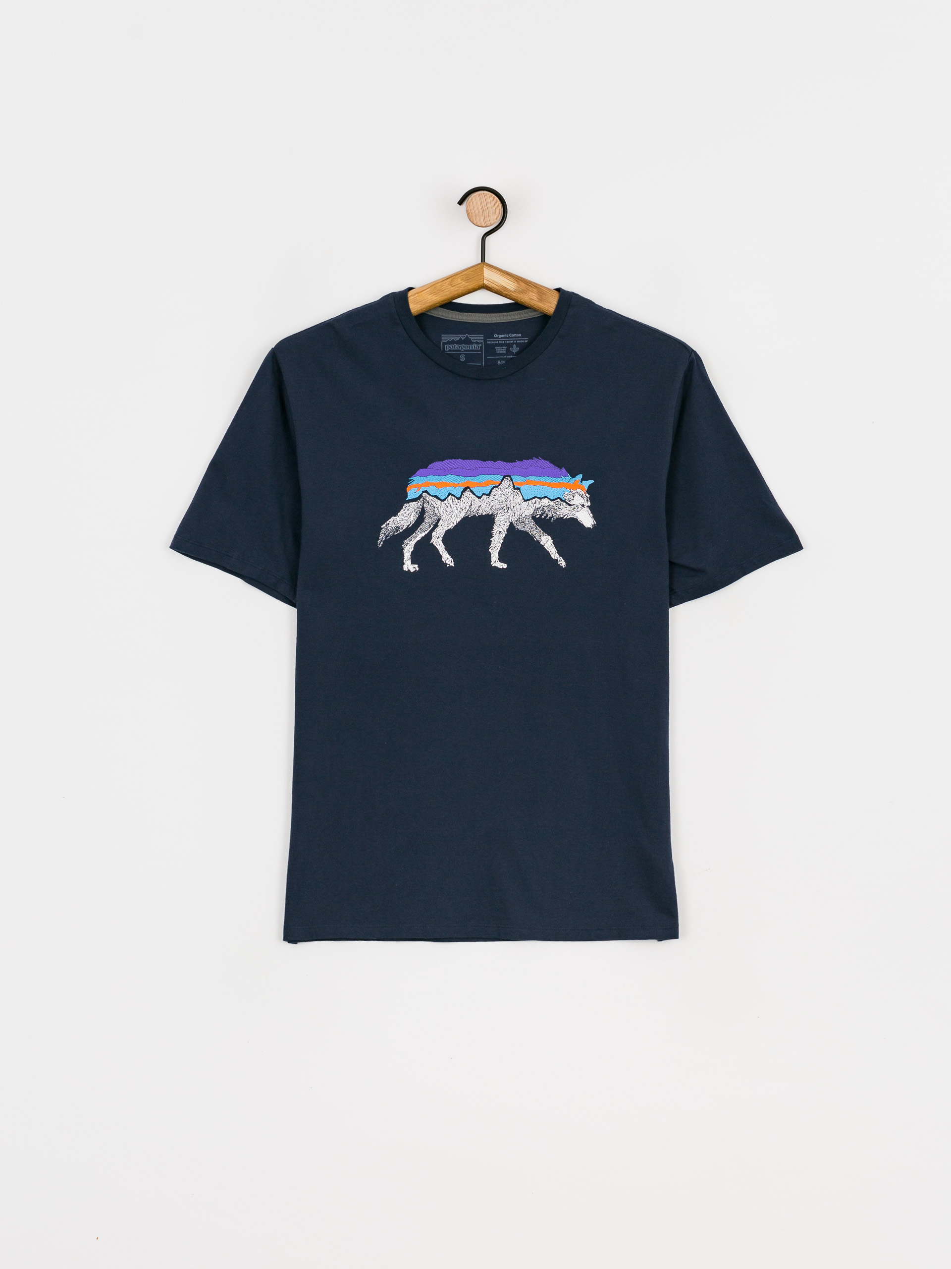 Patagonia Back For Good Organic T-Shirt (new navy w/wolf)