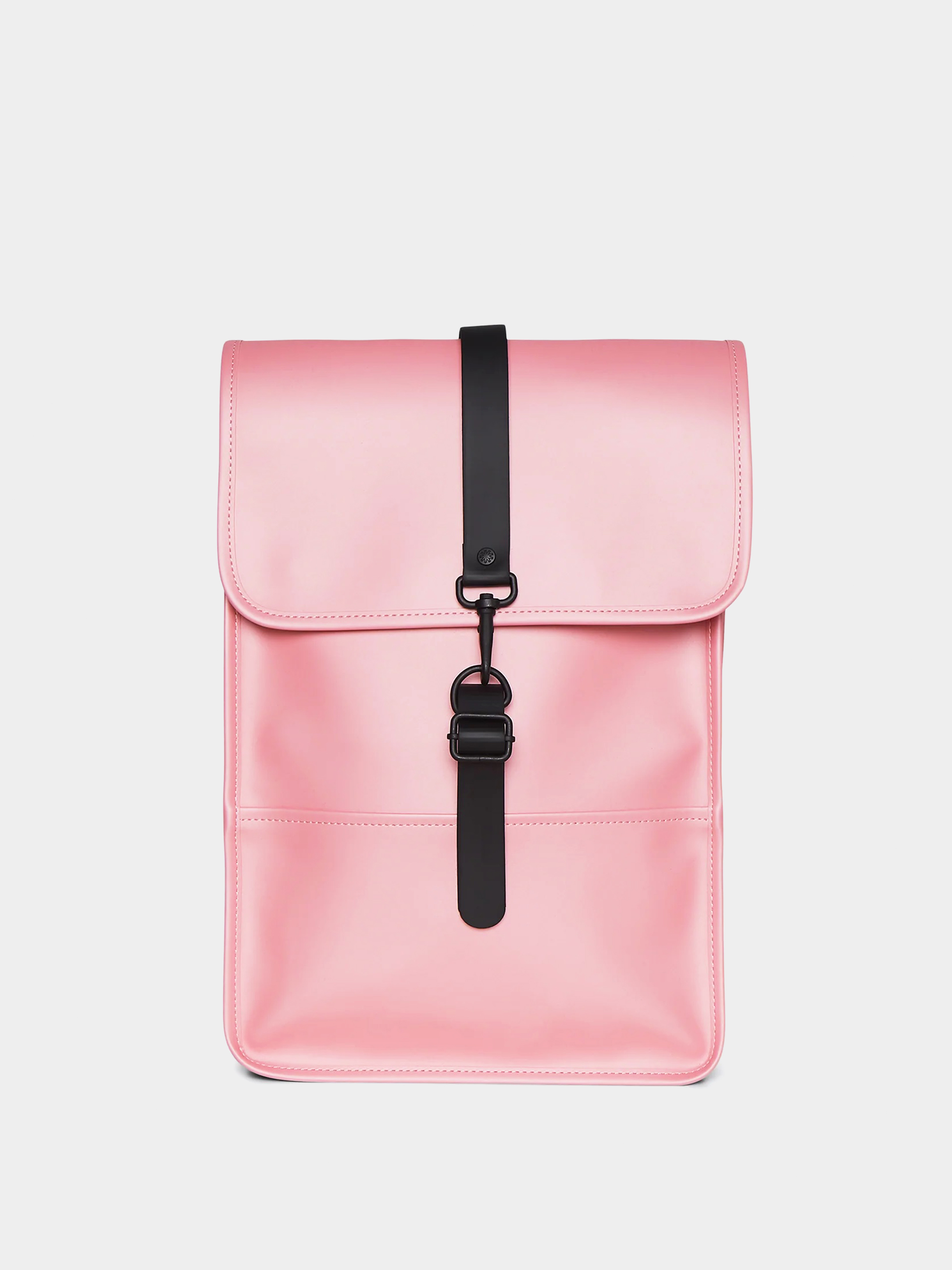 rains pink holographic backpack Go  BrandsWalk Rains Holographic Black & Pink