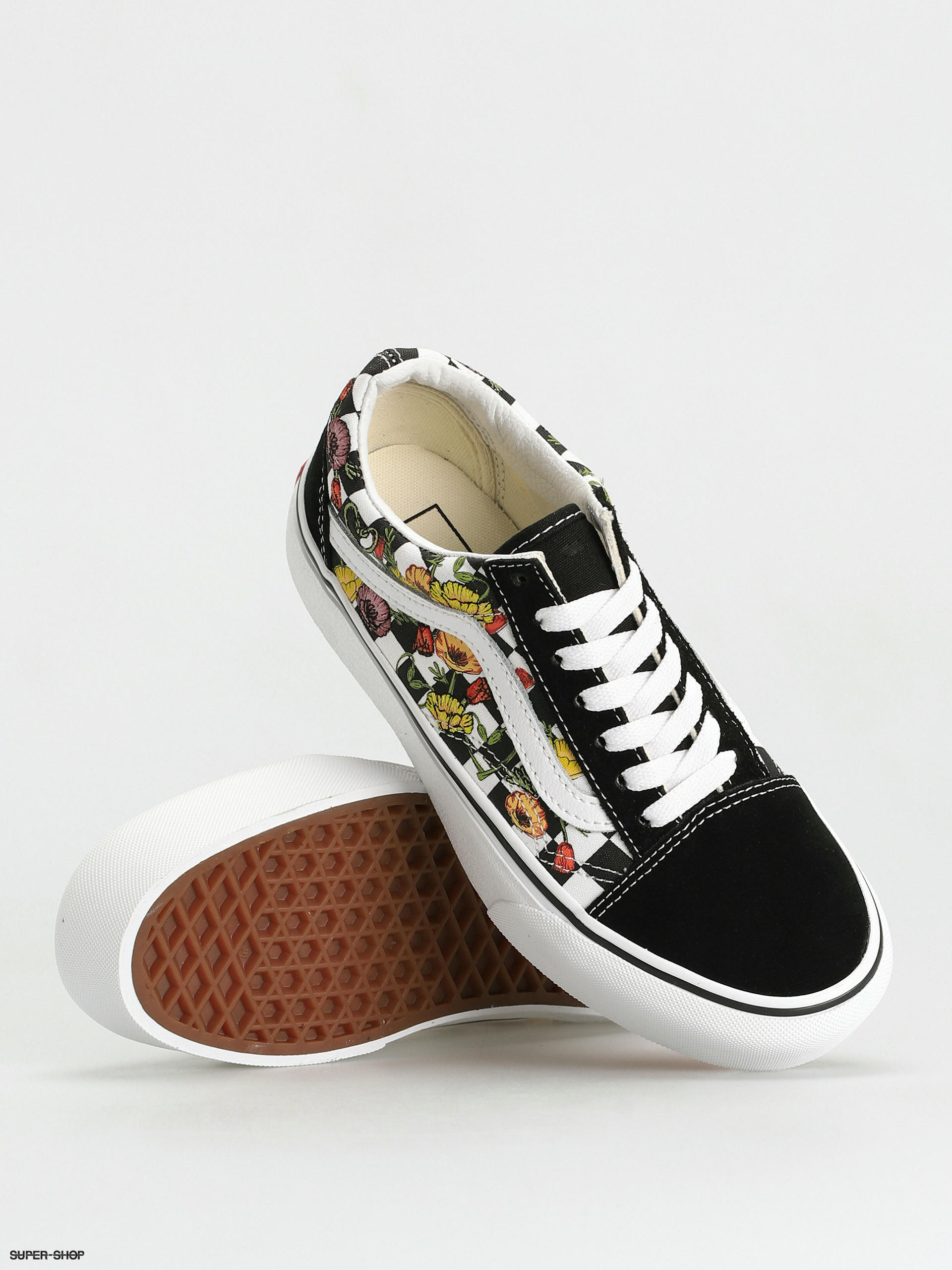 vans floral platform shoes