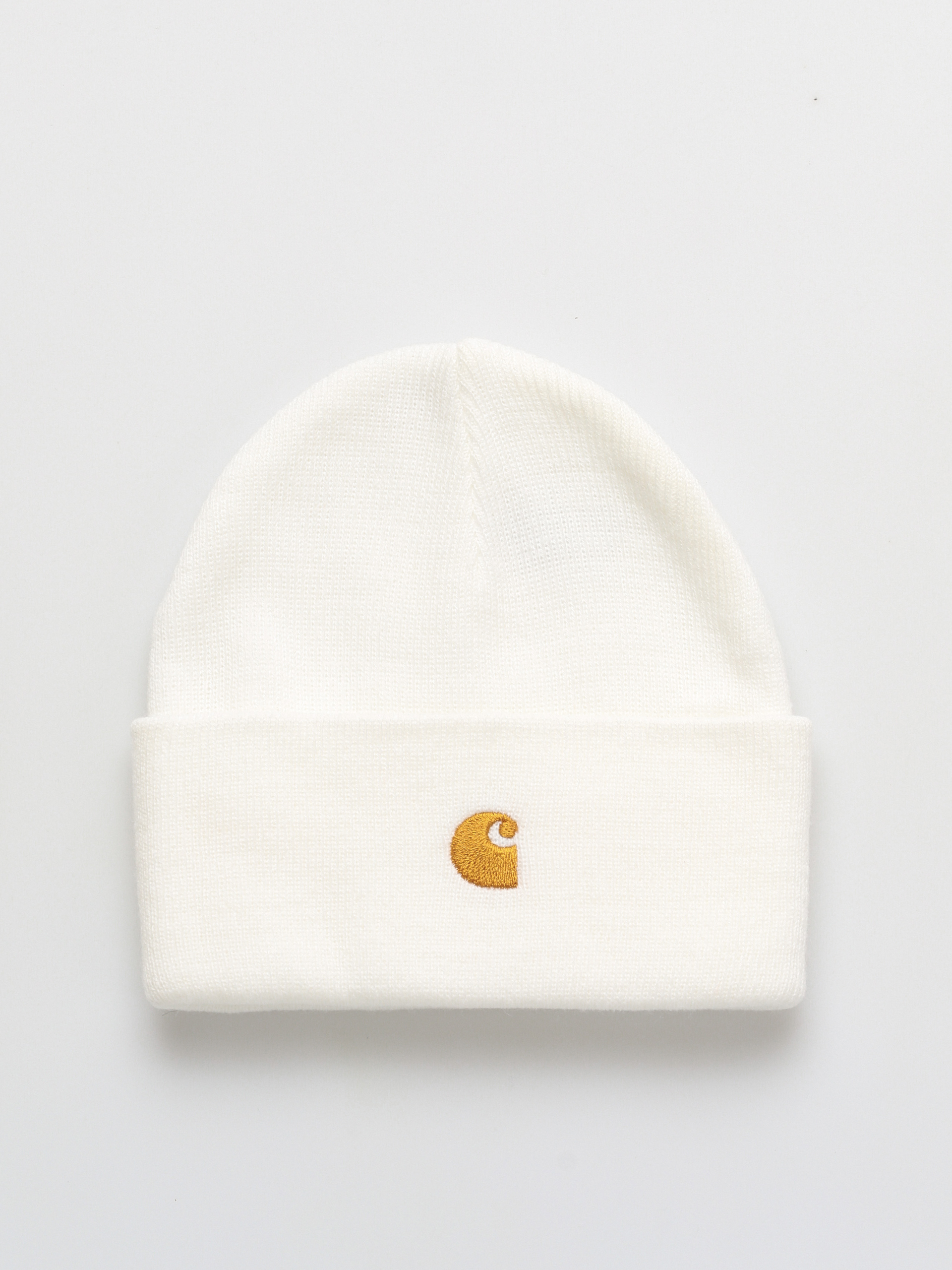 Carhartt WIP Chase Mu00fctze (white/gold)