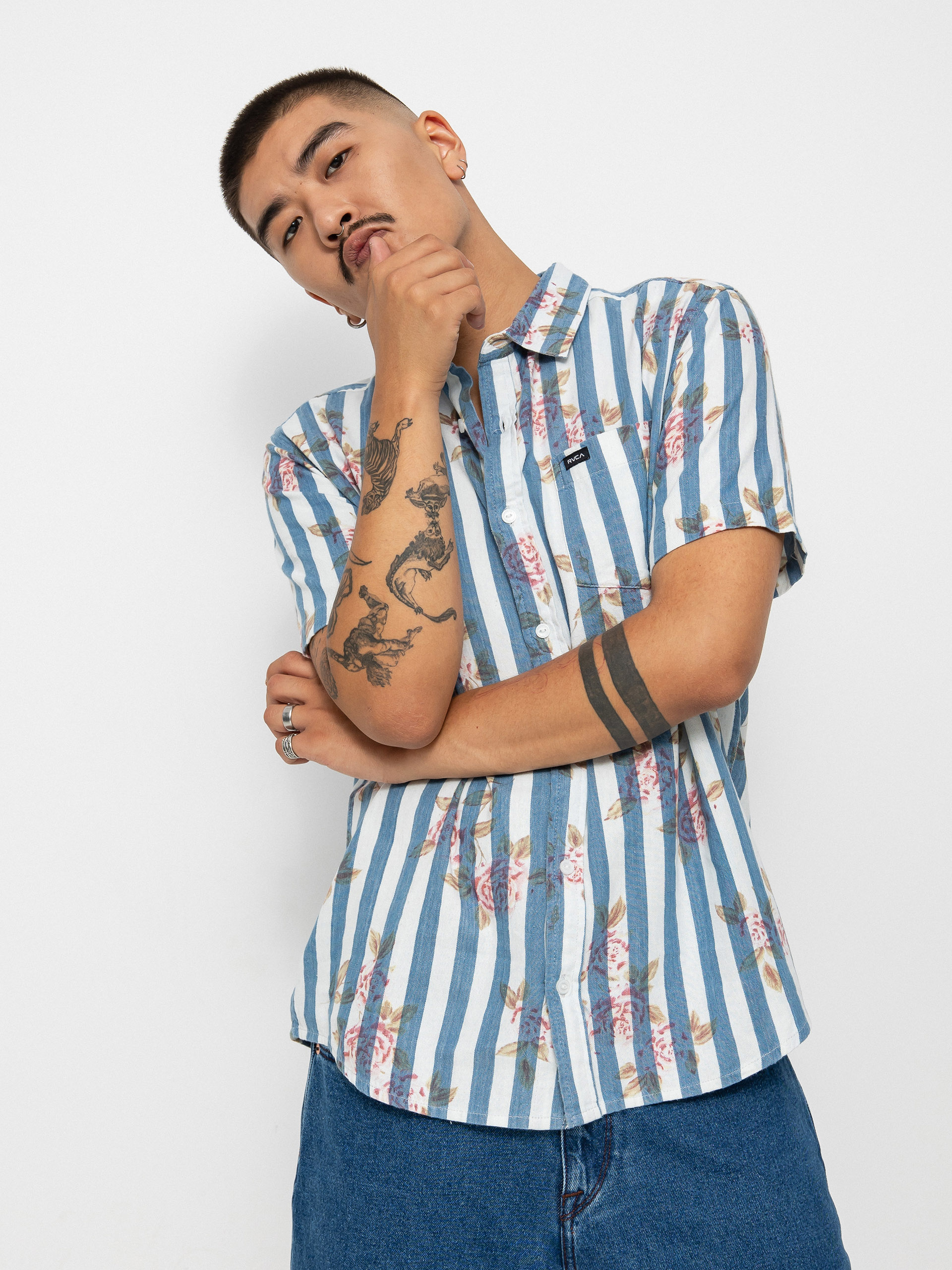 RVCA Harbour Hemd (denim floral)