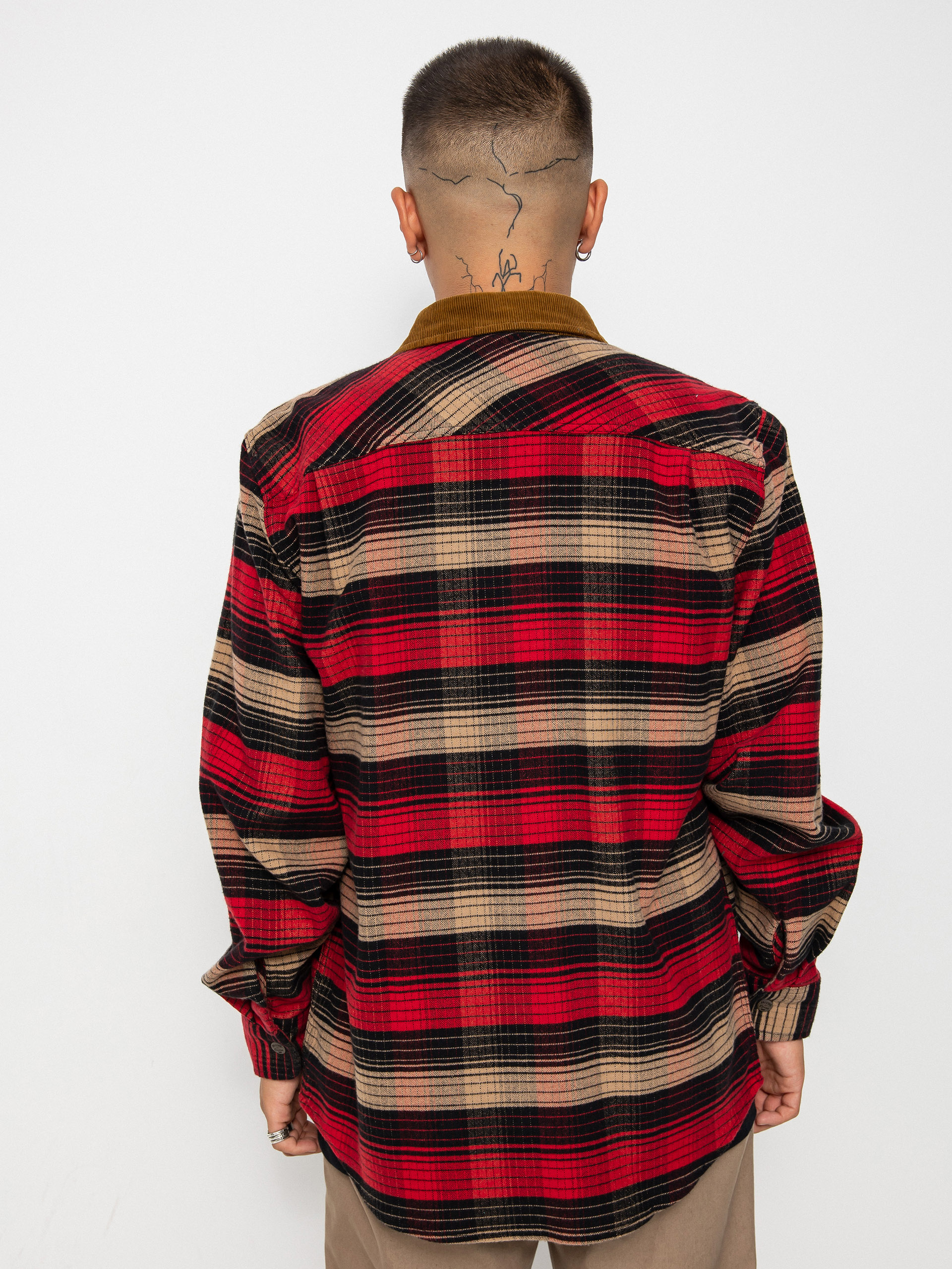 Brixton Coors Bowery Stretch Flannel Ls Shirt (banquet red/brown)