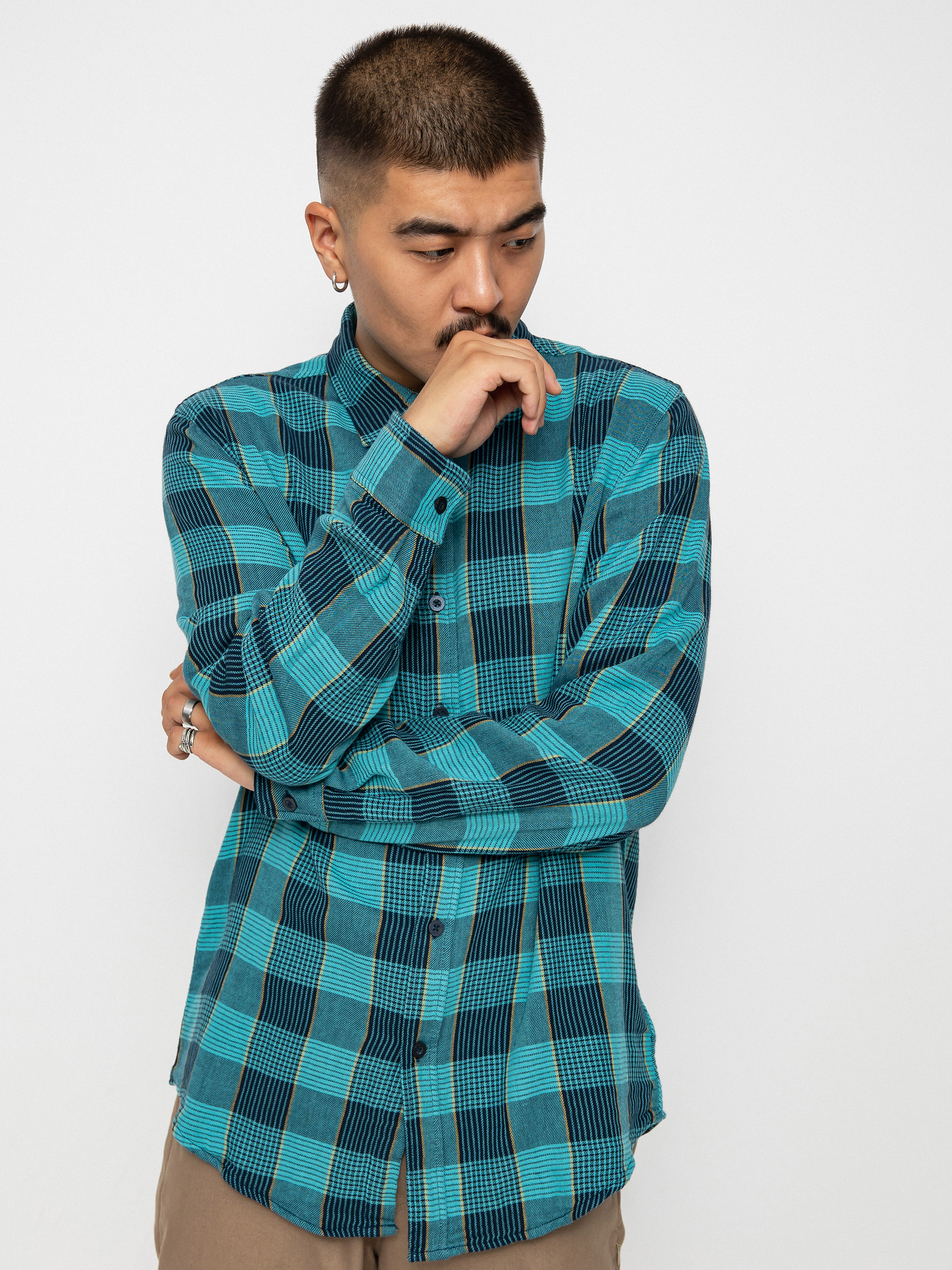 Brixton Bowery Sw Np Ls Shirt (teal)