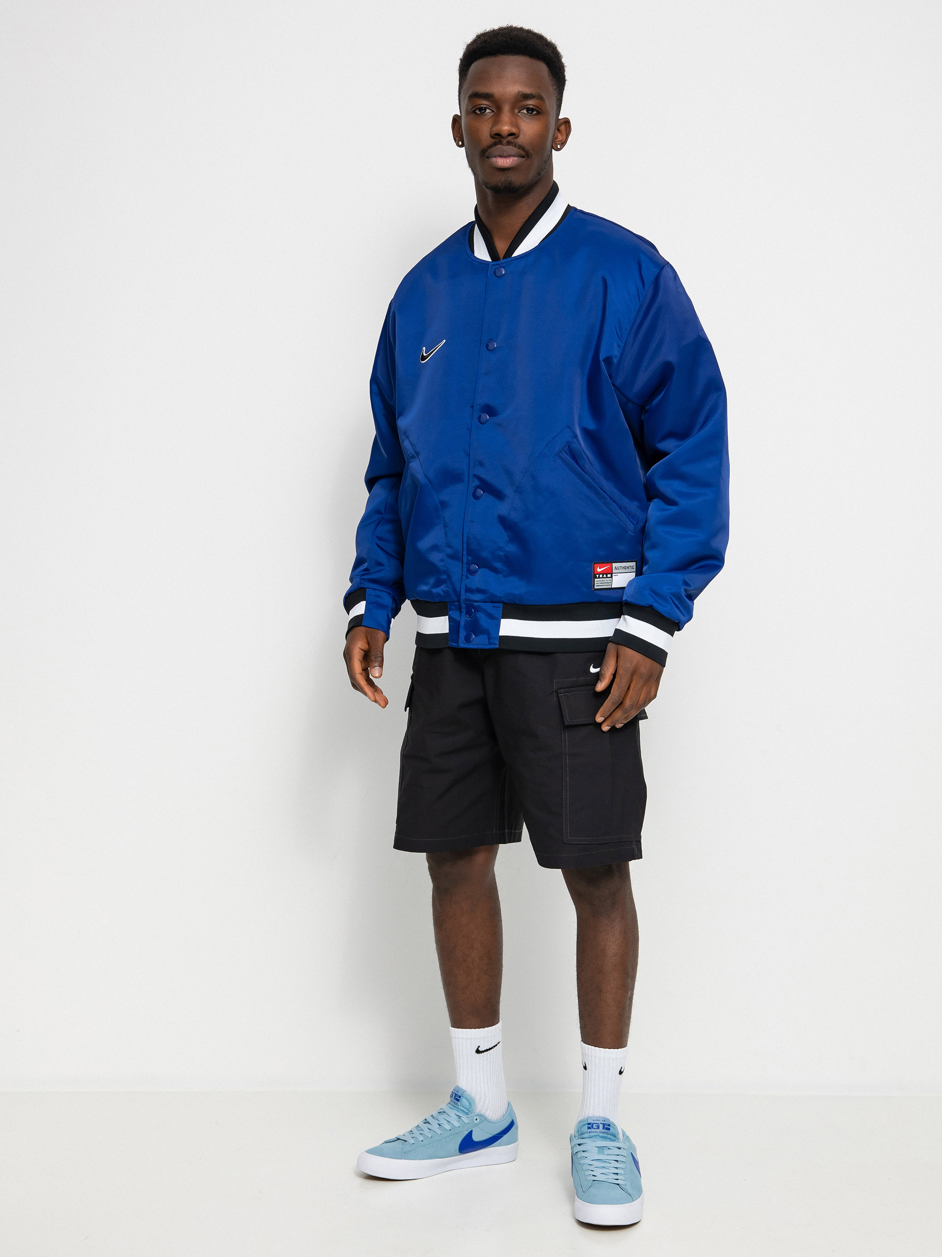 Nike SB Bsbl Varsity Jacket (deep royal blue/black/white/white)