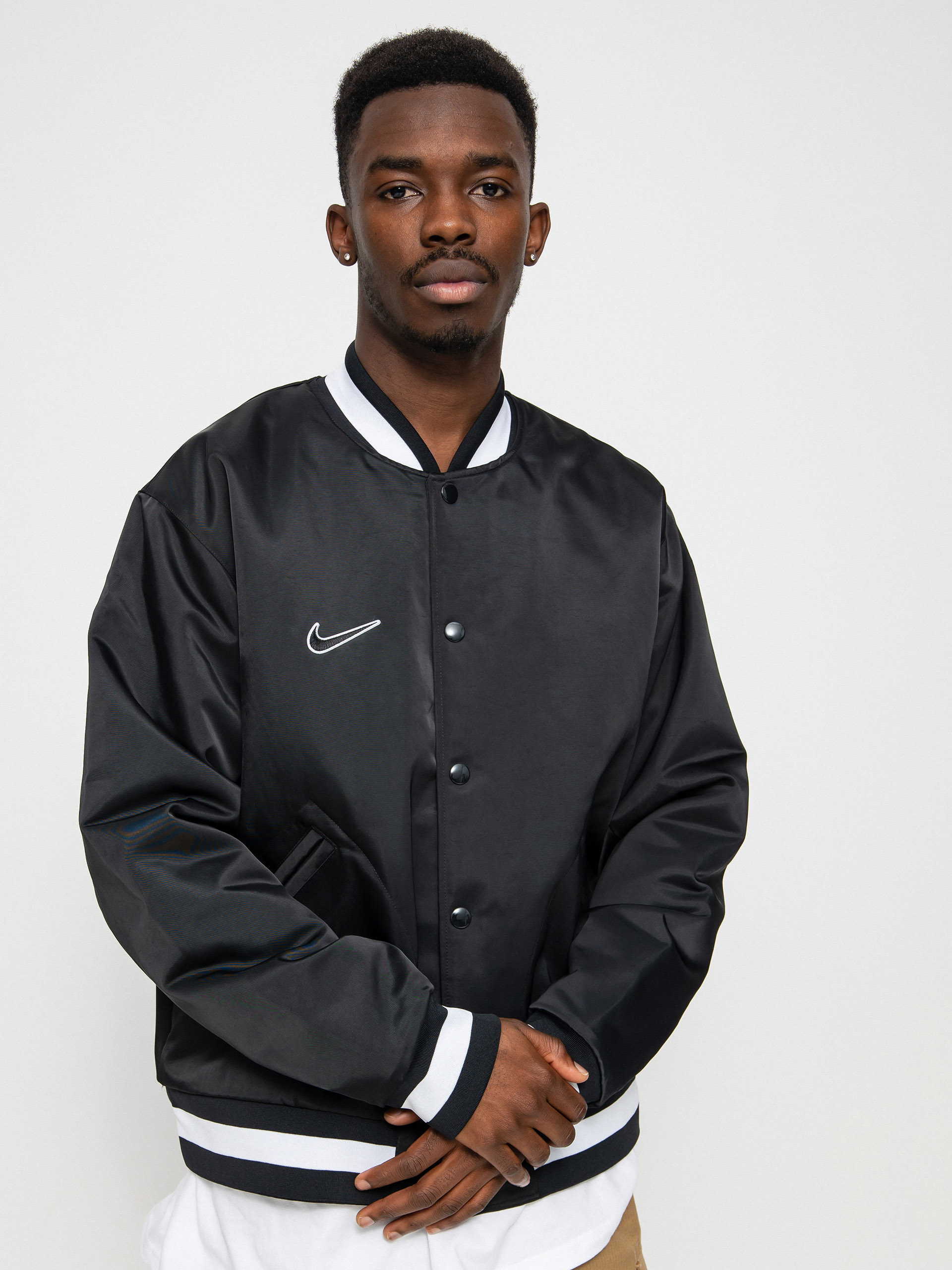 Nike SB Bsbl Varsity Jacket (black/black/white/white)