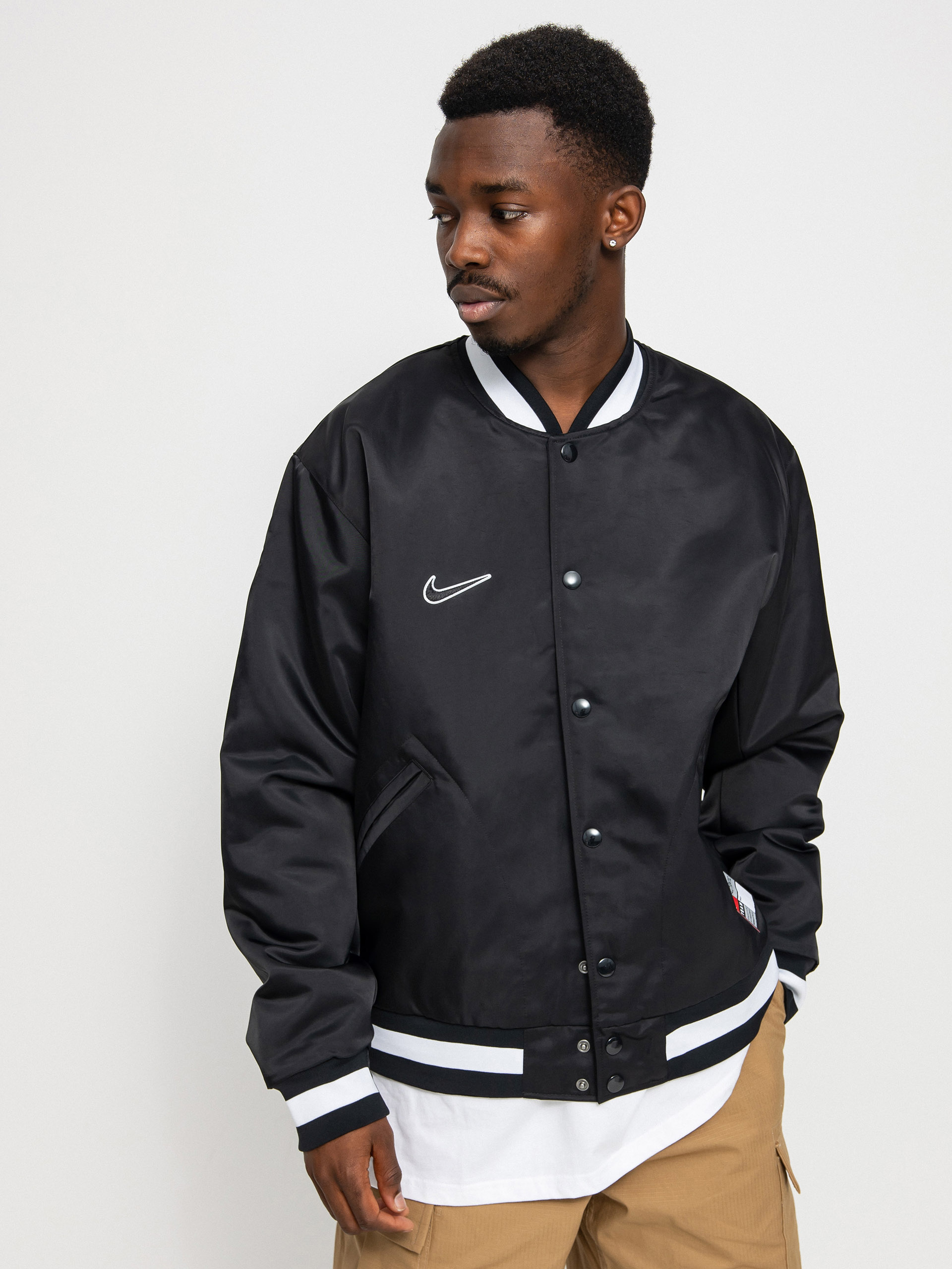 Nike SB Bsbl Varsity Jacket (black/black/white/white)