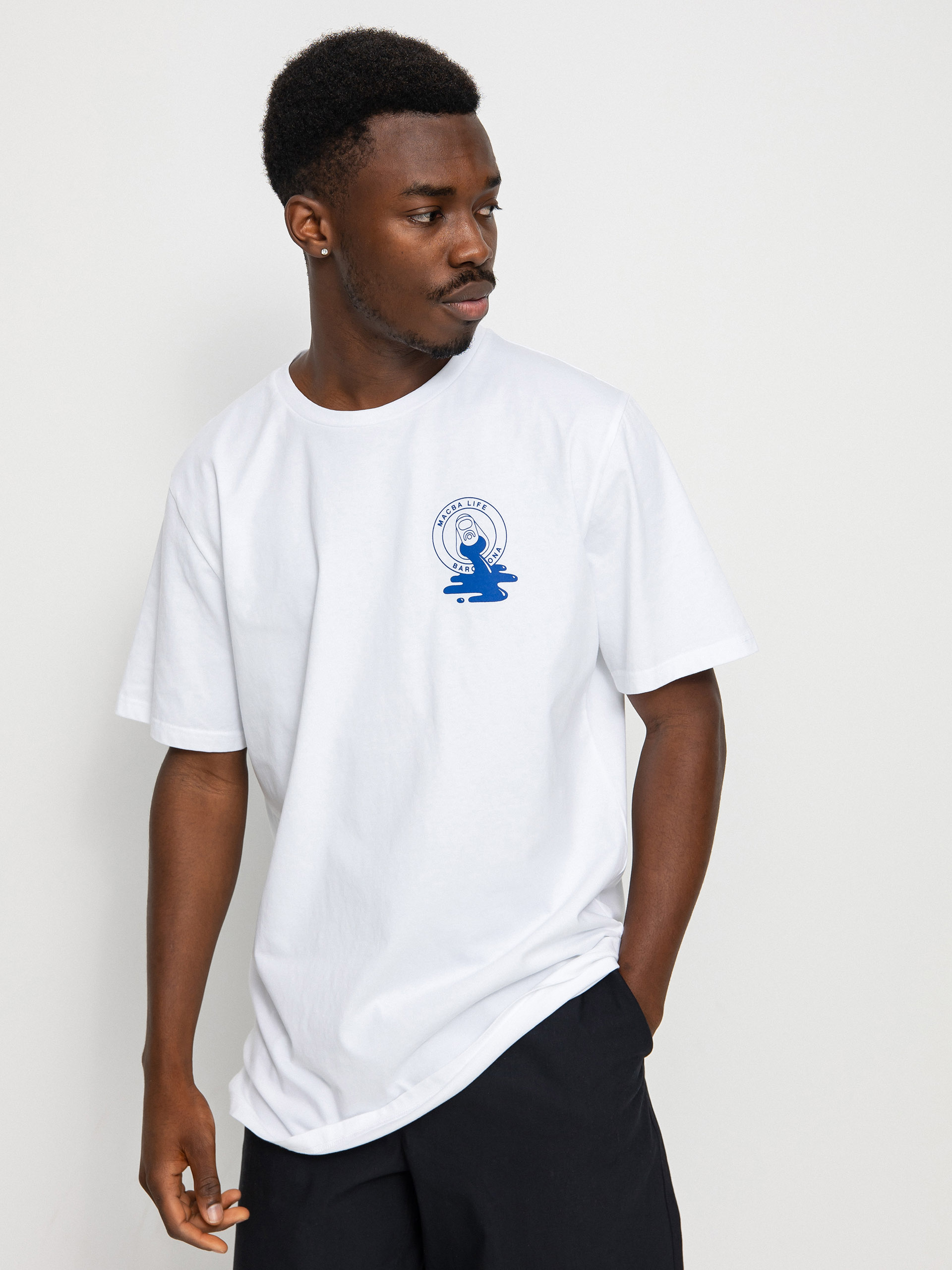 Macba Life Spit Logo T-shirt (white/blue)