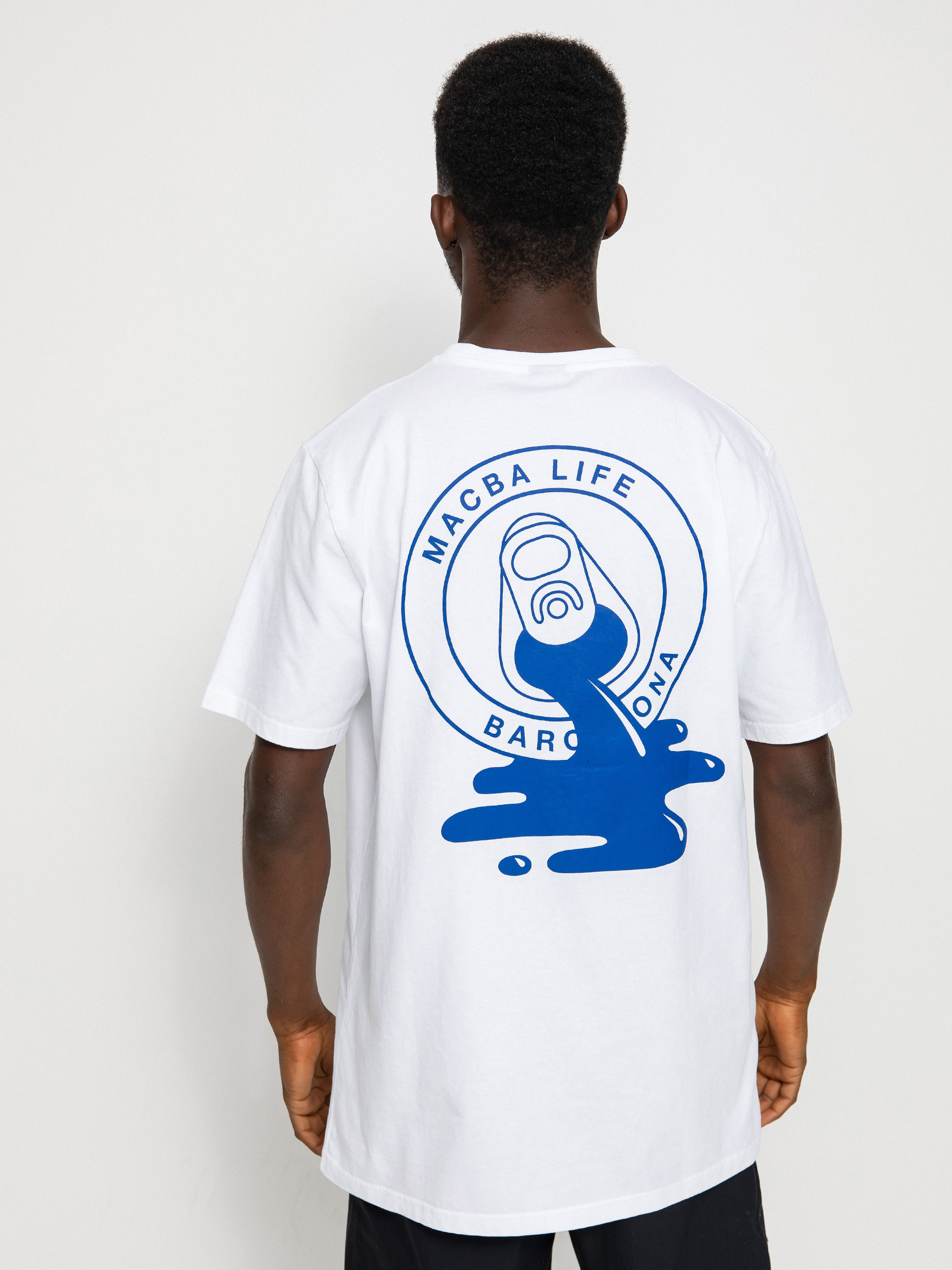 Macba Life Spit Logo T-shirt (white/blue)