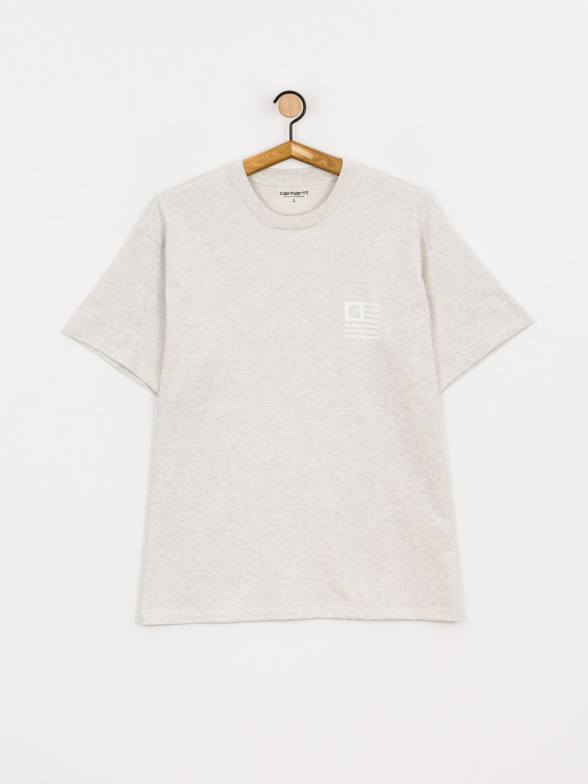 Carhartt WIP Label State Flag T-shirt (ash heather/white)