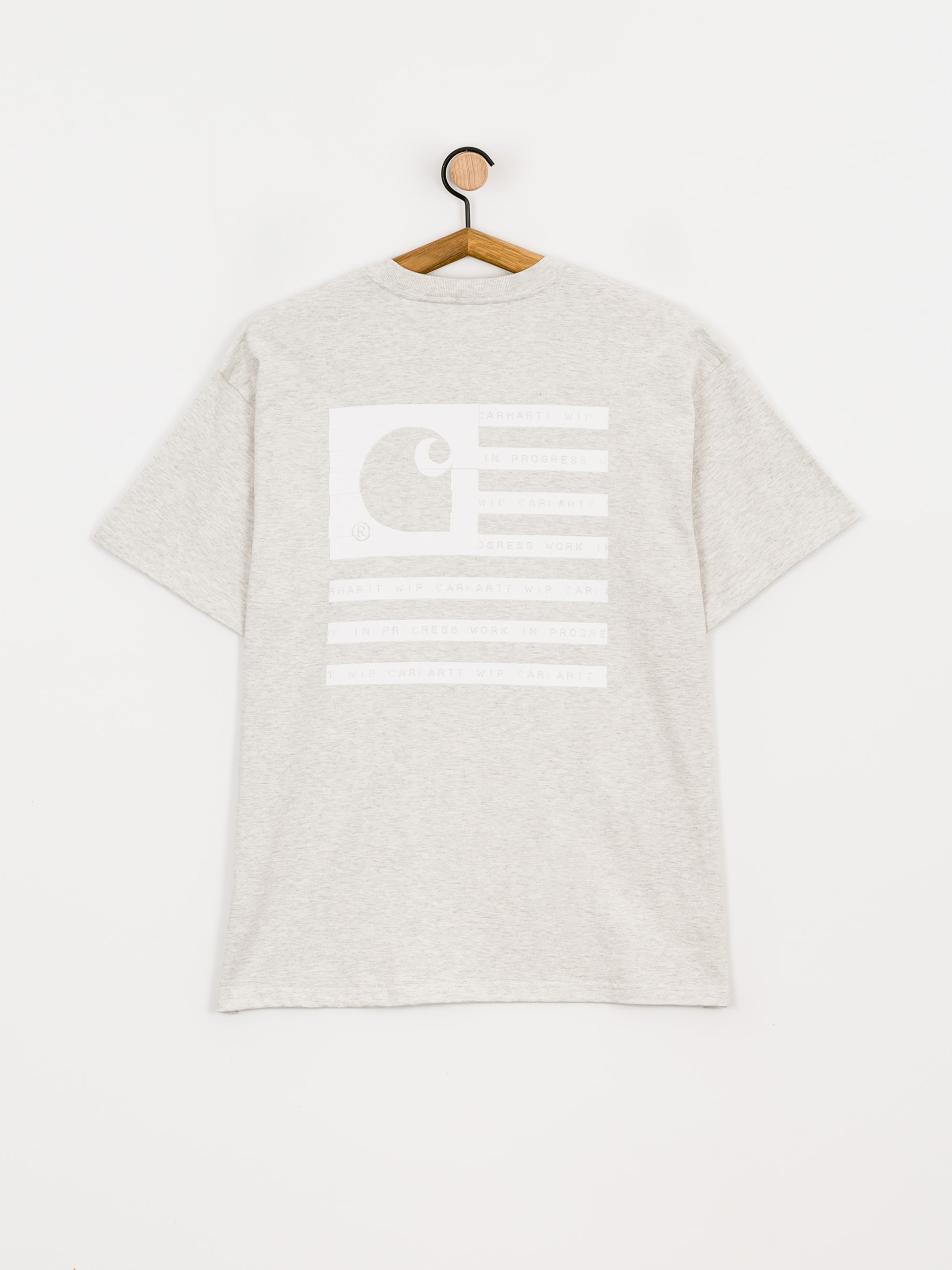 Carhartt WIP Label State Flag T-shirt (ash heather/white)