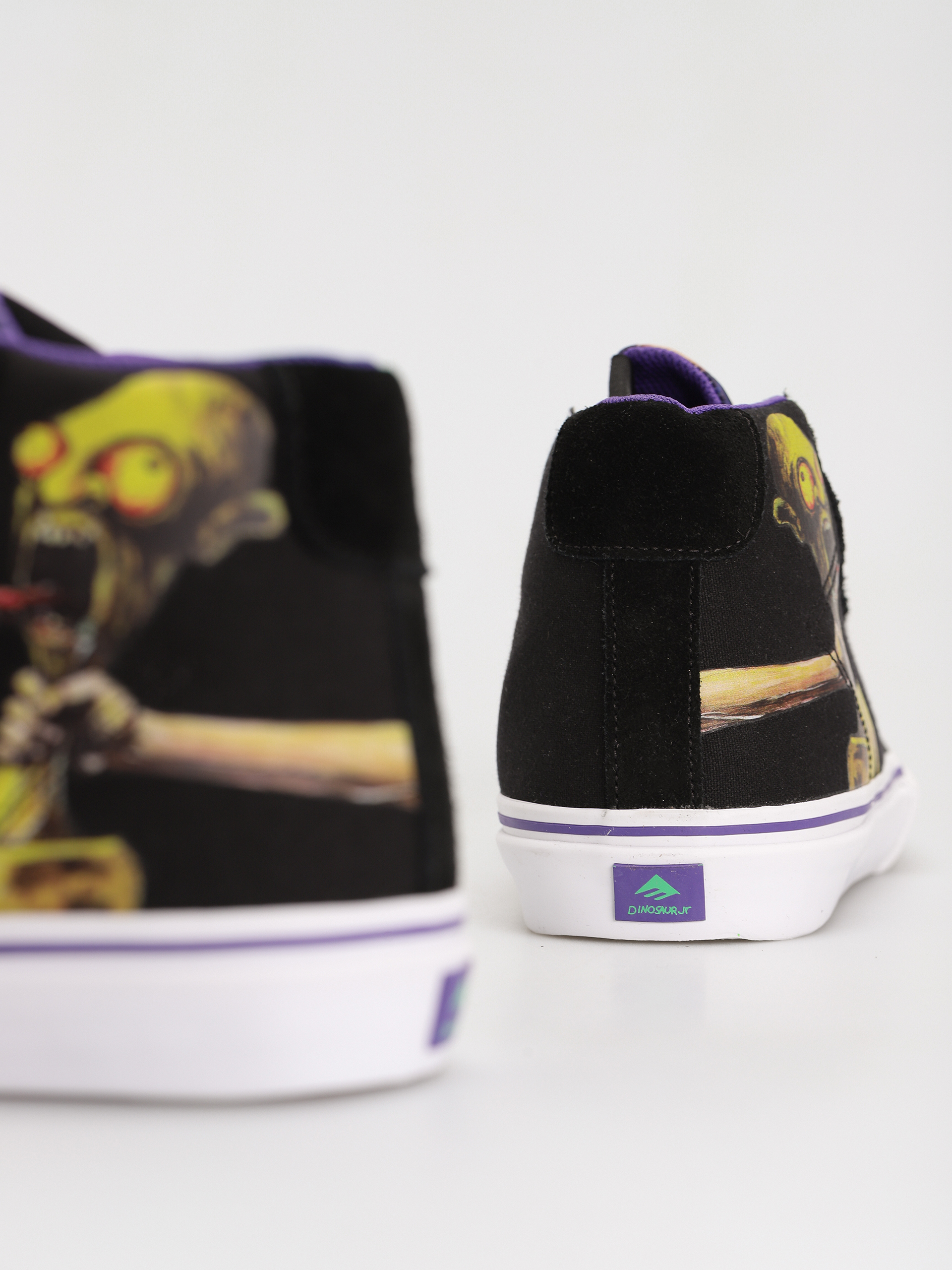 Emerica Omen Hi X Dinosaur Shoes (black/purple)