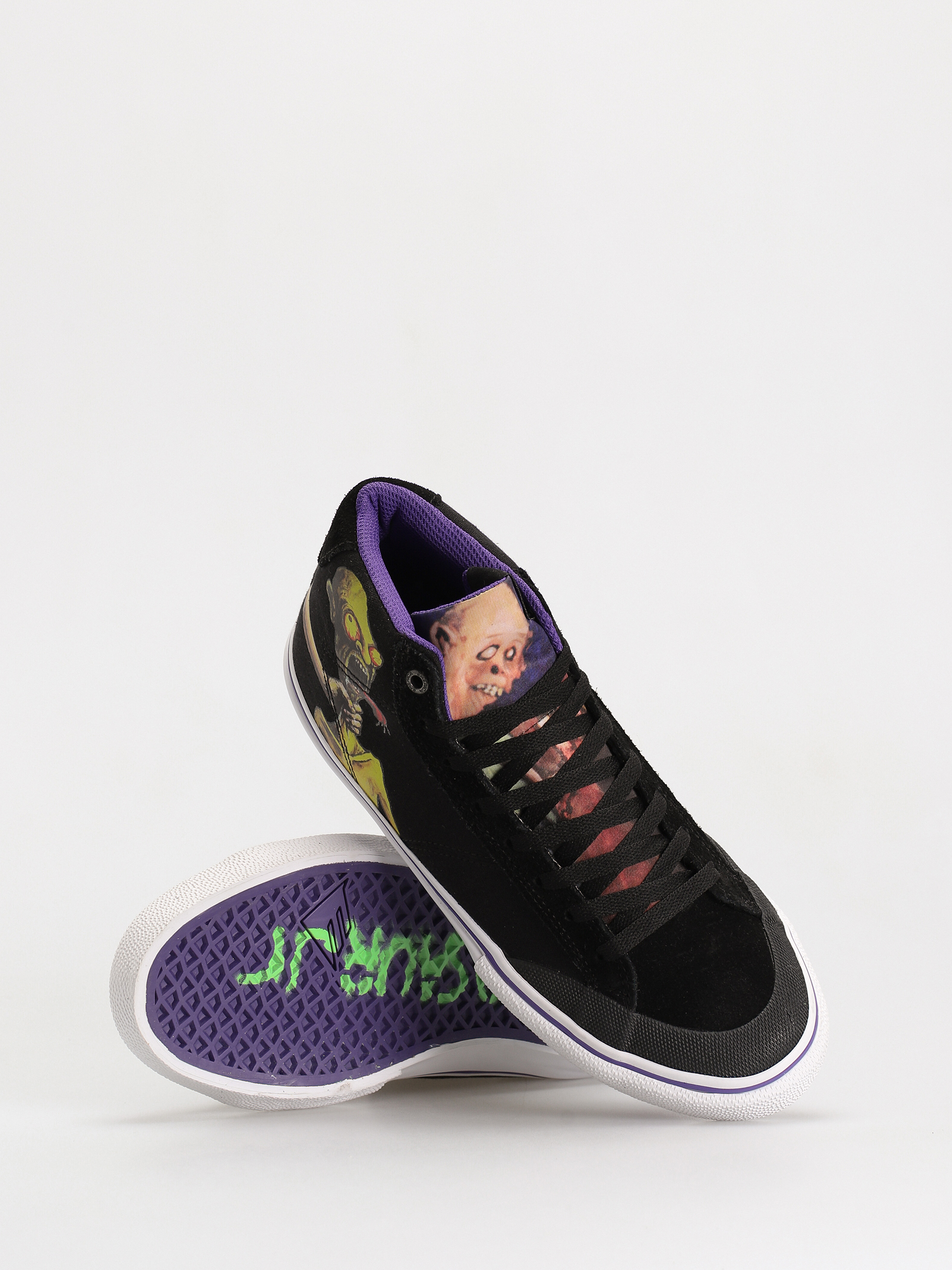 Emerica Omen Hi X Dinosaur Shoes (black/purple)